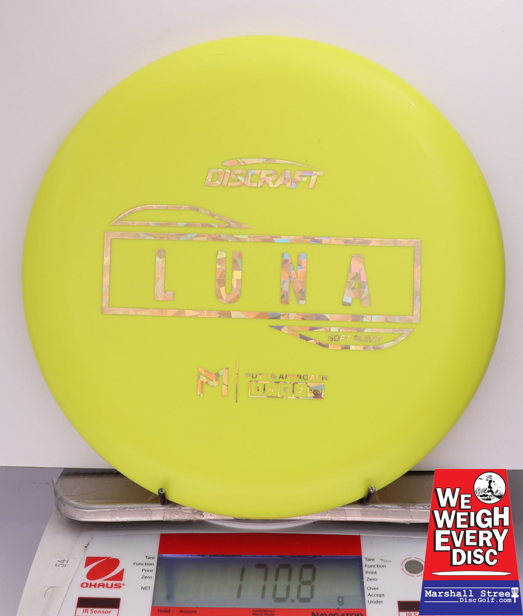431460 Putter Line Soft Luna, Paul McBeth - #572 Yellow, 171