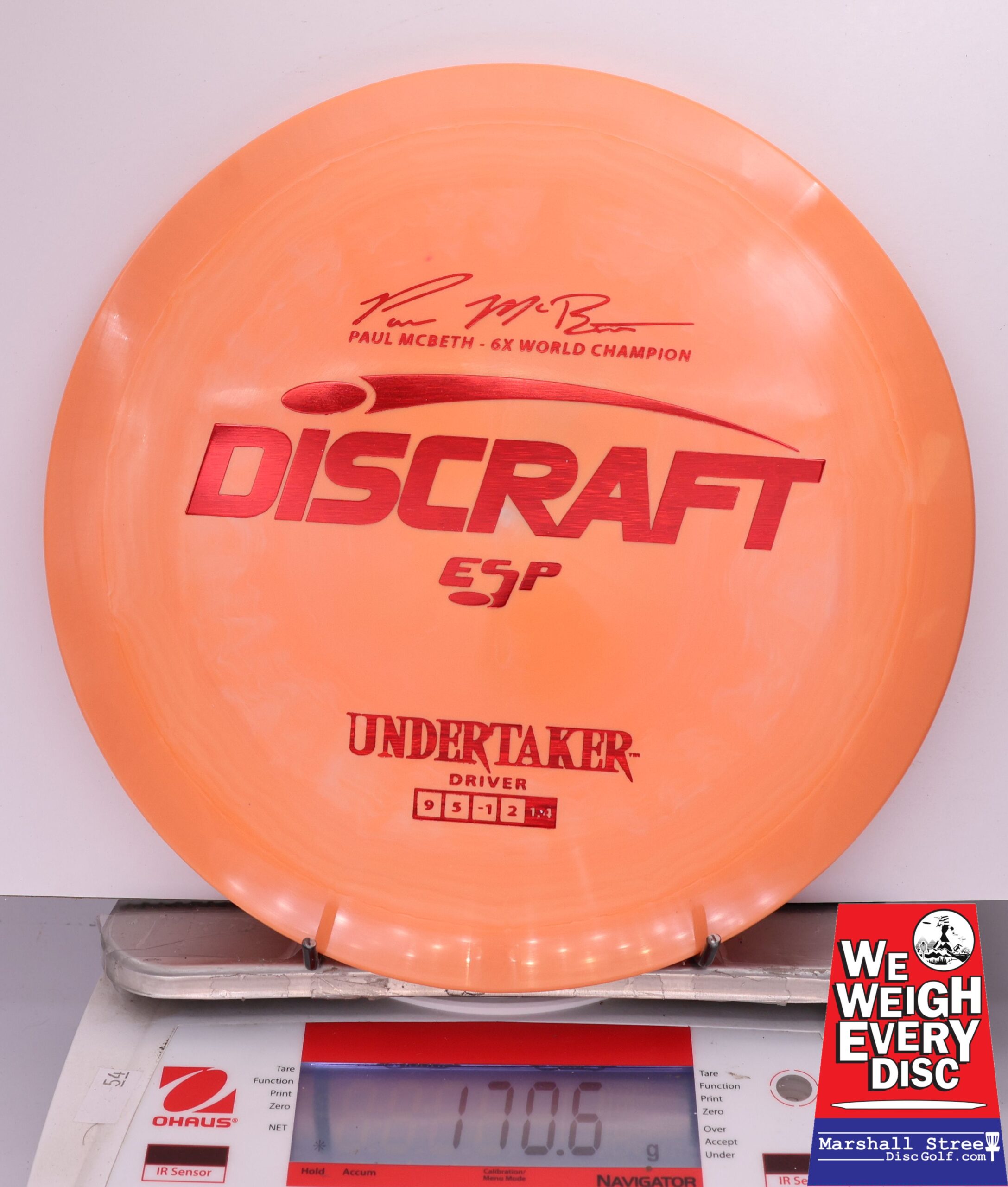 432521 ESP Undertaker, Paul McBeth 6X - #570 Orange, 171