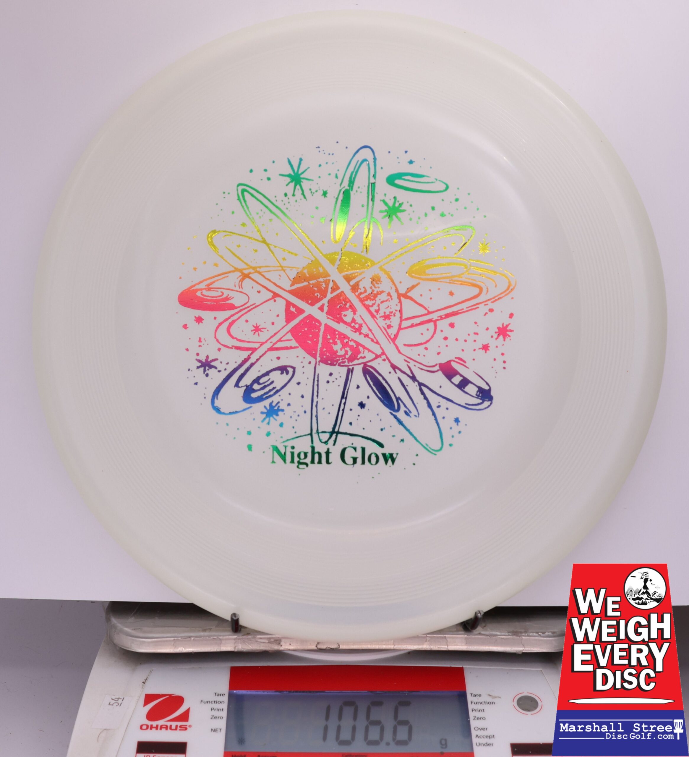 433335 Night Glow Chomper Dog Disc - #100 Glow, 107