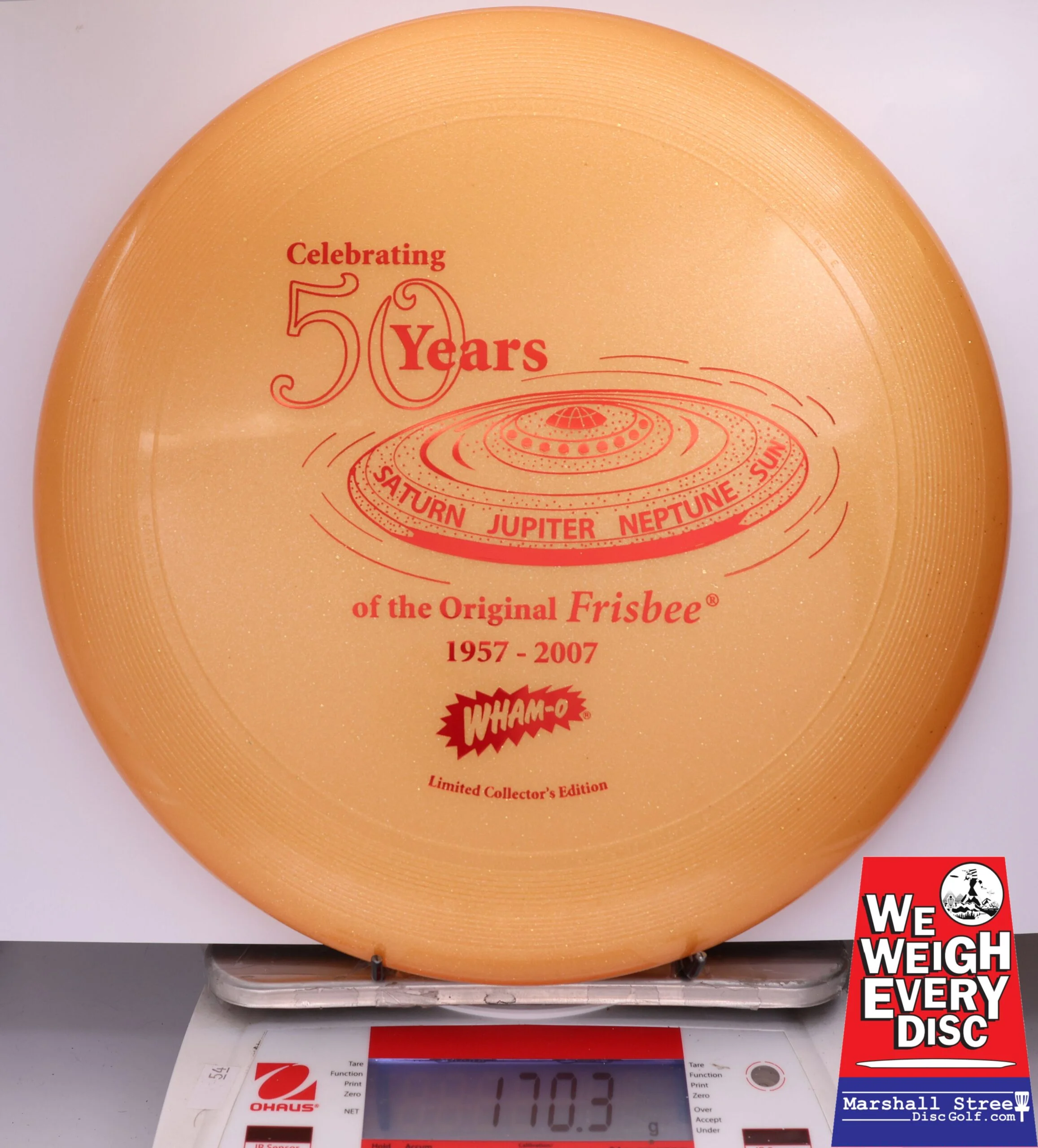433512 Wham-O UMAX Frisbee, 50th - #101 Gold, 170