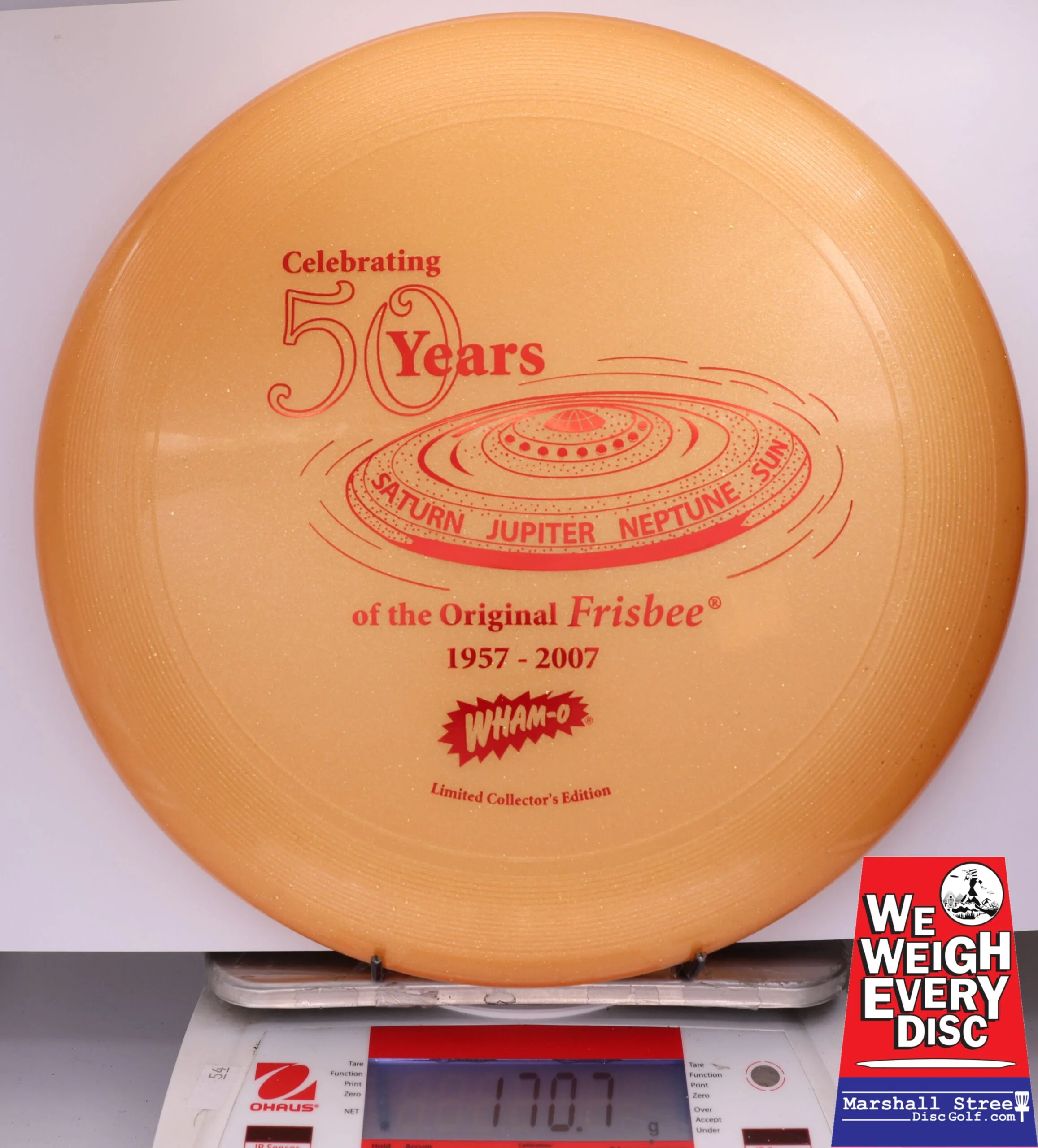 433514 Wham-O UMAX Frisbee, 50th - #103 Gold, 171