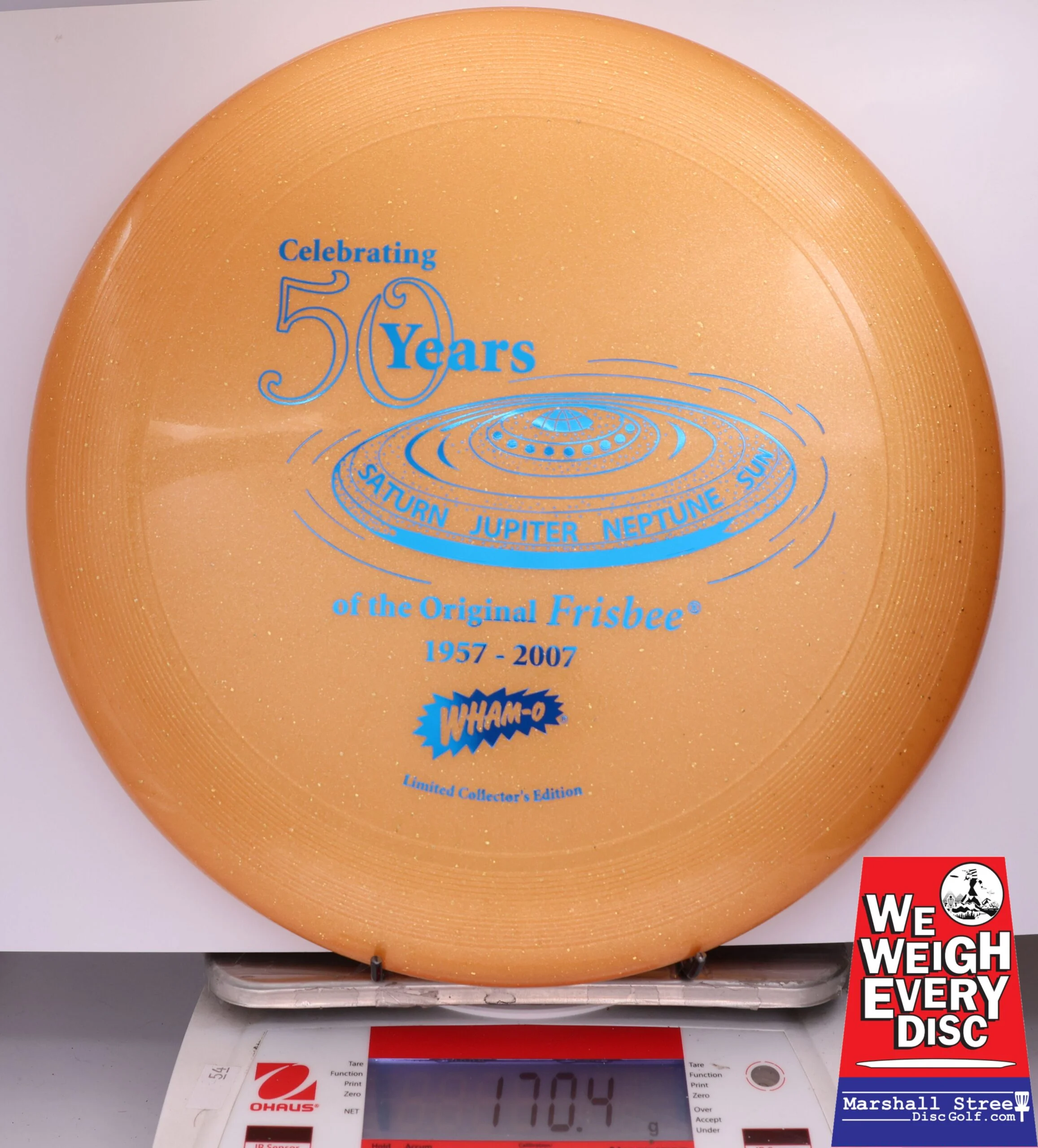 433517 Wham-O UMAX Frisbee, 50th - #106 Gold, 170