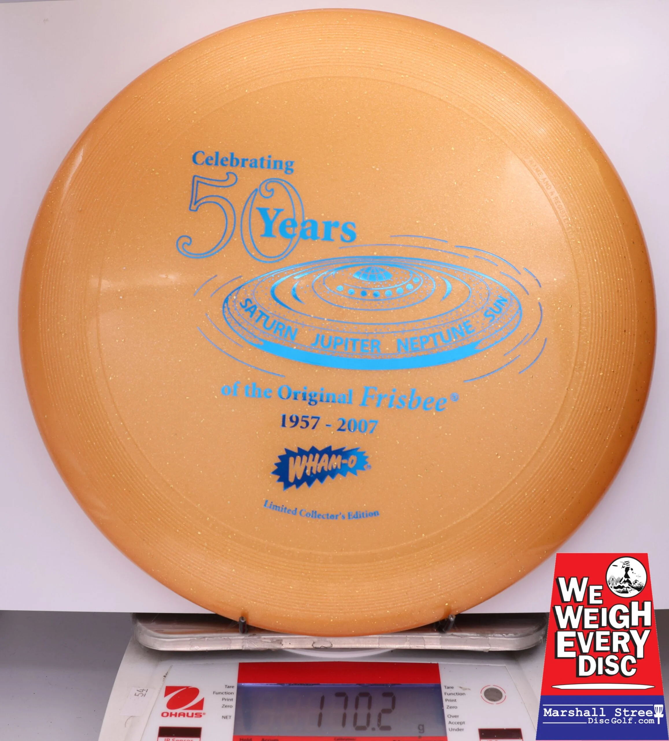 433518 Wham-O UMAX Frisbee, 50th - #107 Gold, 170