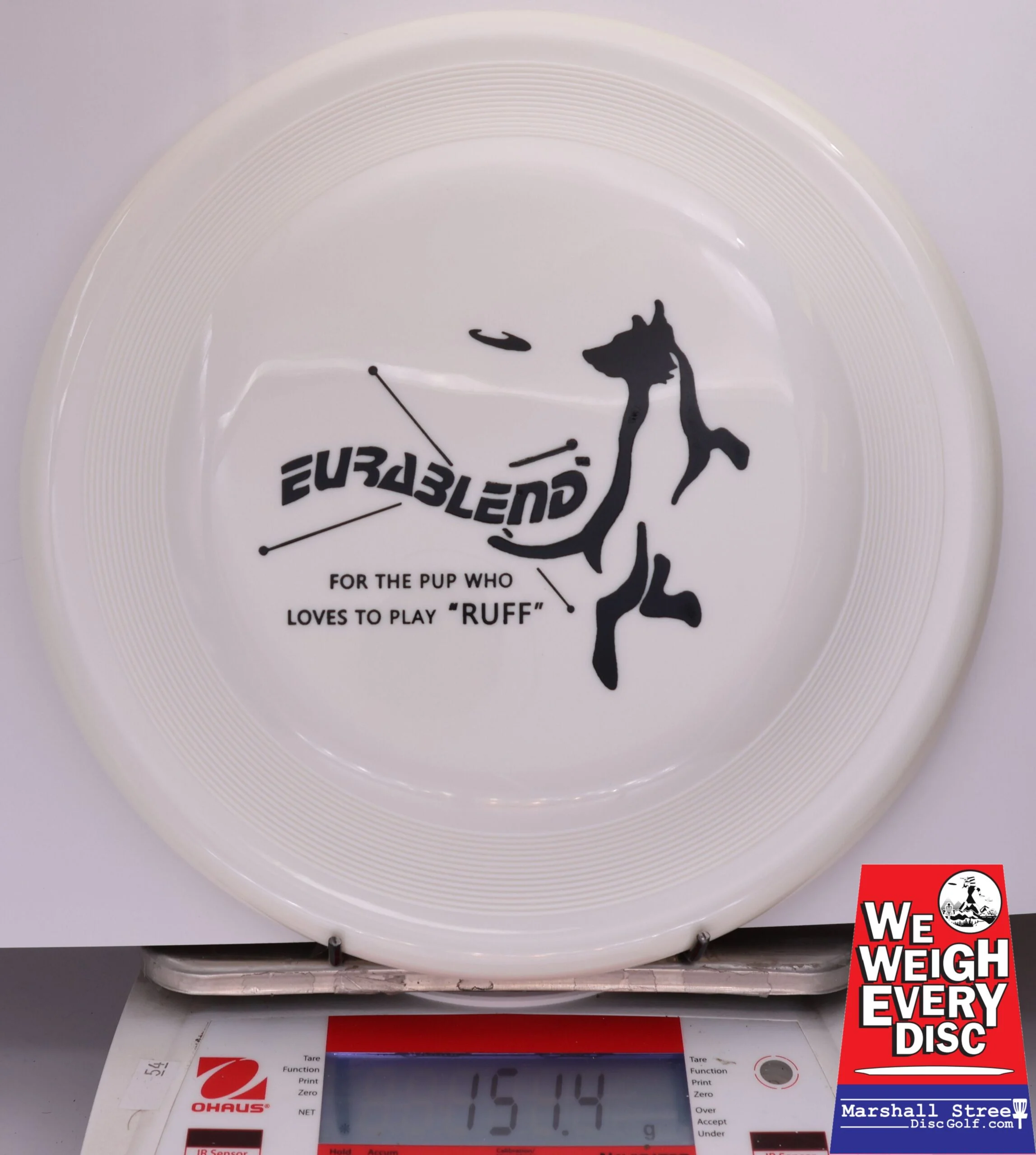 433554 Eurablend Fastback Frisbee - #103 White, 151