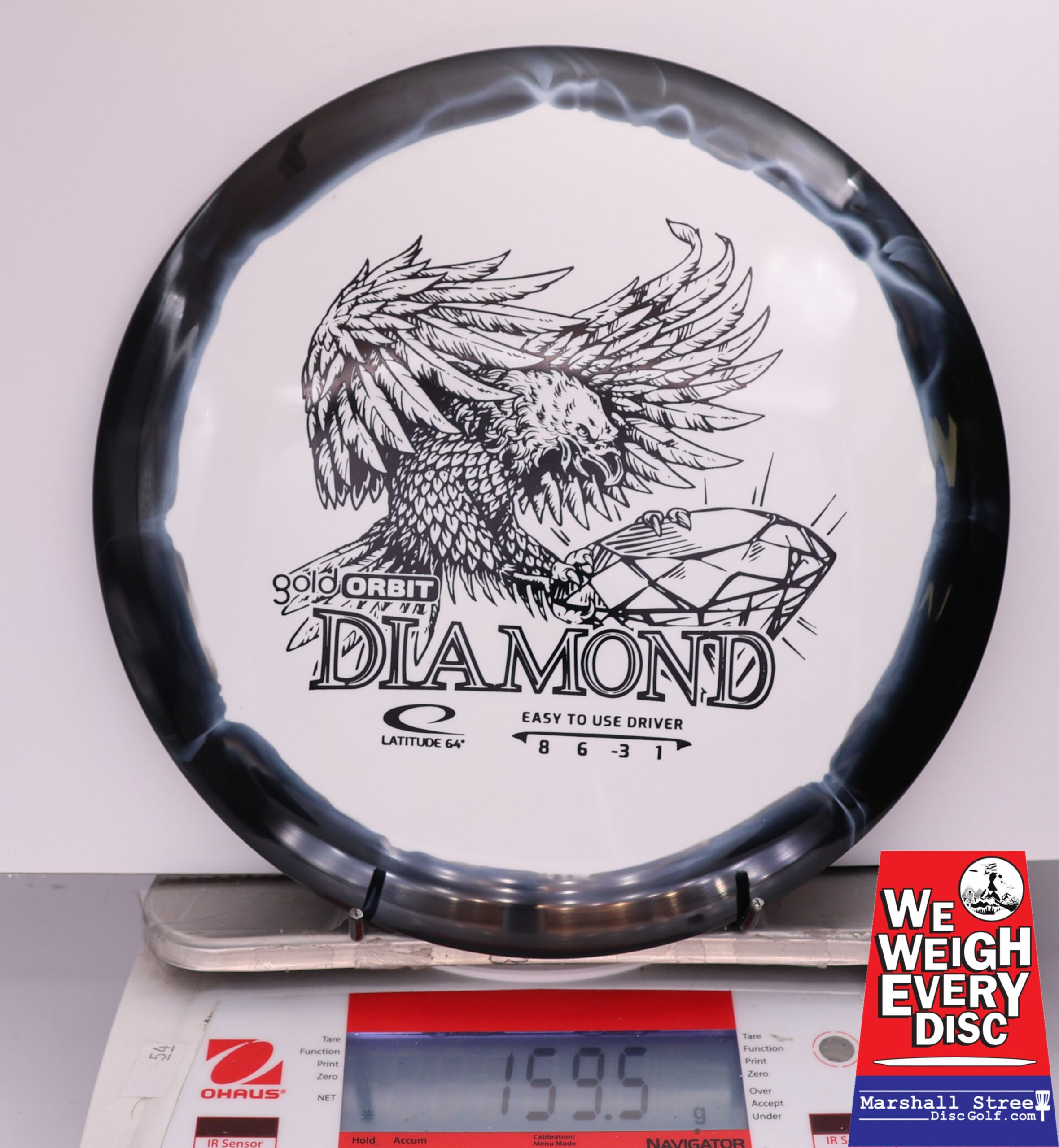 434588 Gold Orbit Diamond - #702 Black-White, 160