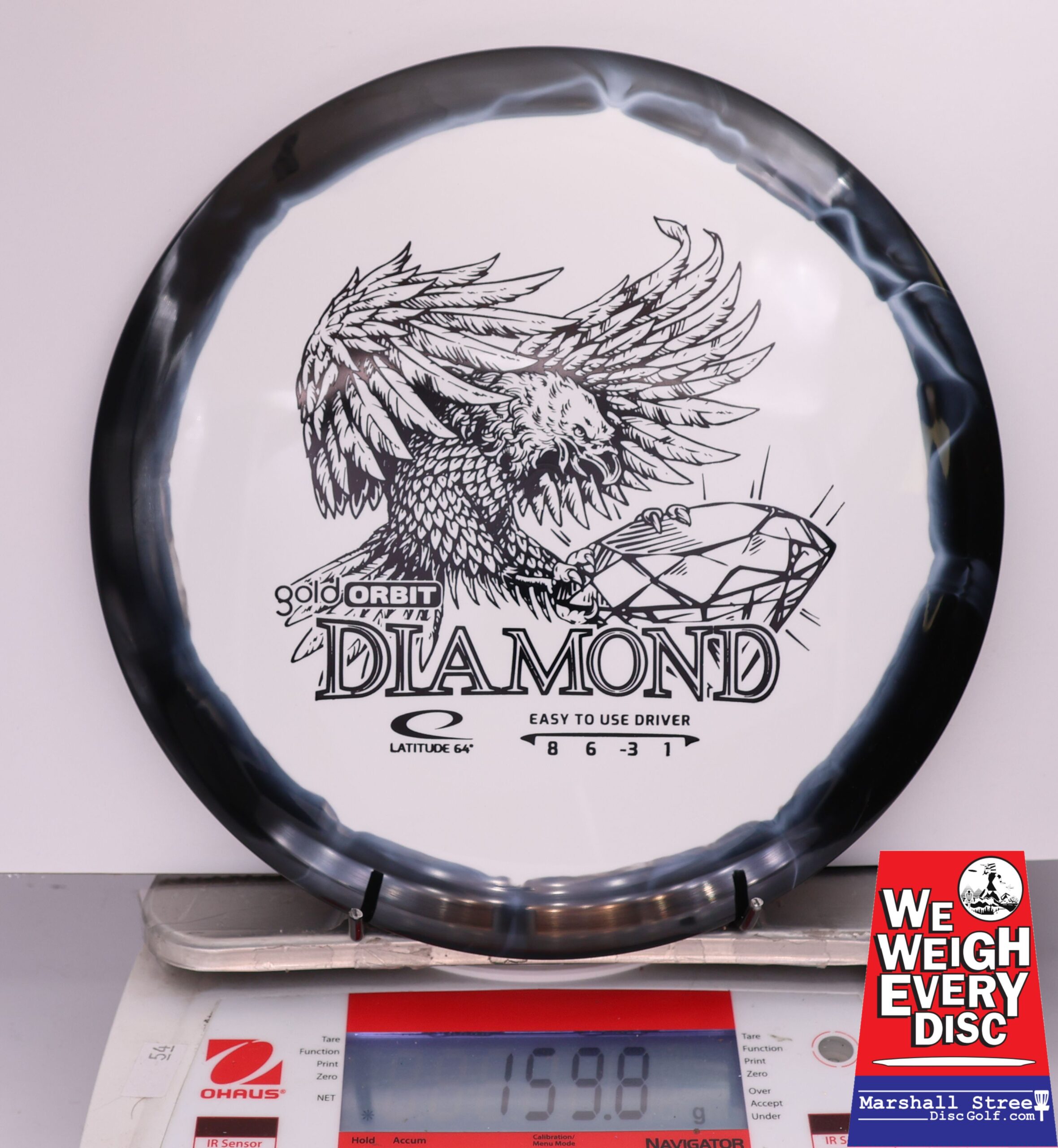 434589 Gold Orbit Diamond - #703 Black-White, 160