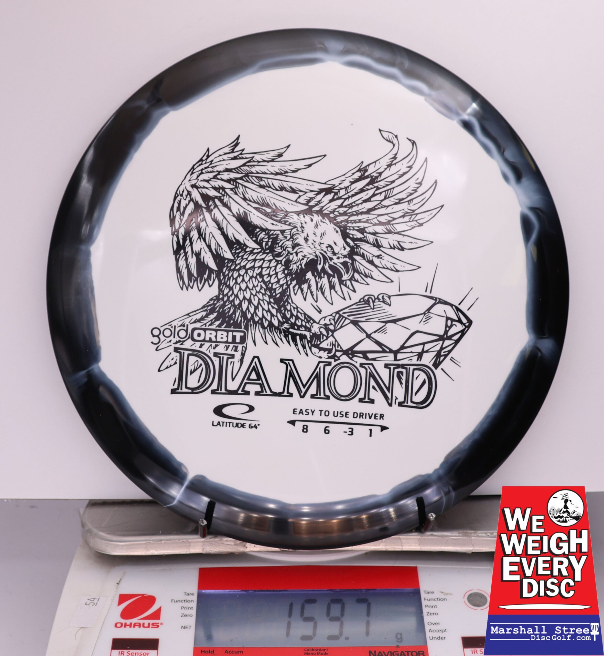 434590 Gold Orbit Diamond - #704 Black-White, 160