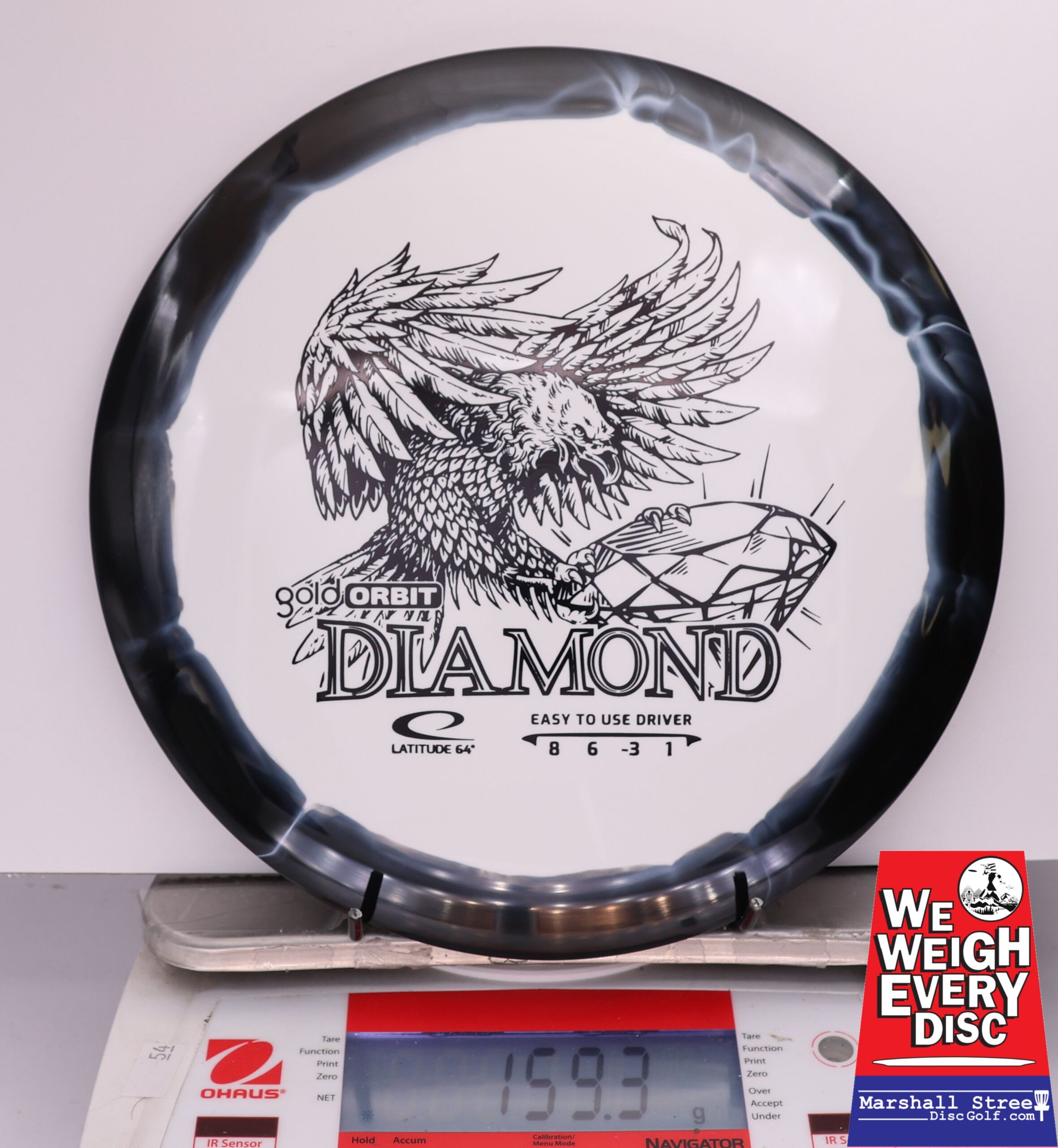 434591 Gold Orbit Diamond - #705 Black-White, 159