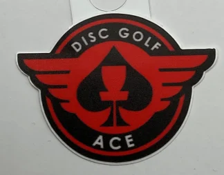 Red Ace Disc Golf Sticker