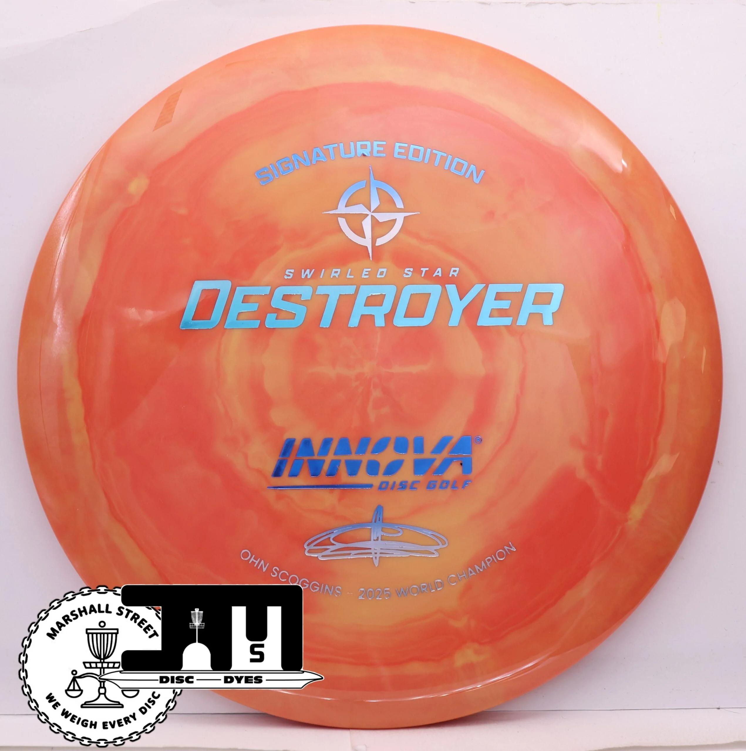 ゴ*ー様 RADIACLSNAPSHOT ボウリングボール 15LB オレンジス Swirled Star Destroyer, Ohn Scoggins 2025 FPO World Champion