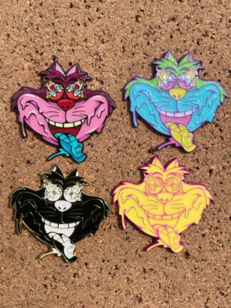 Defaced Cheshire Cat, Pins by Festi Daze