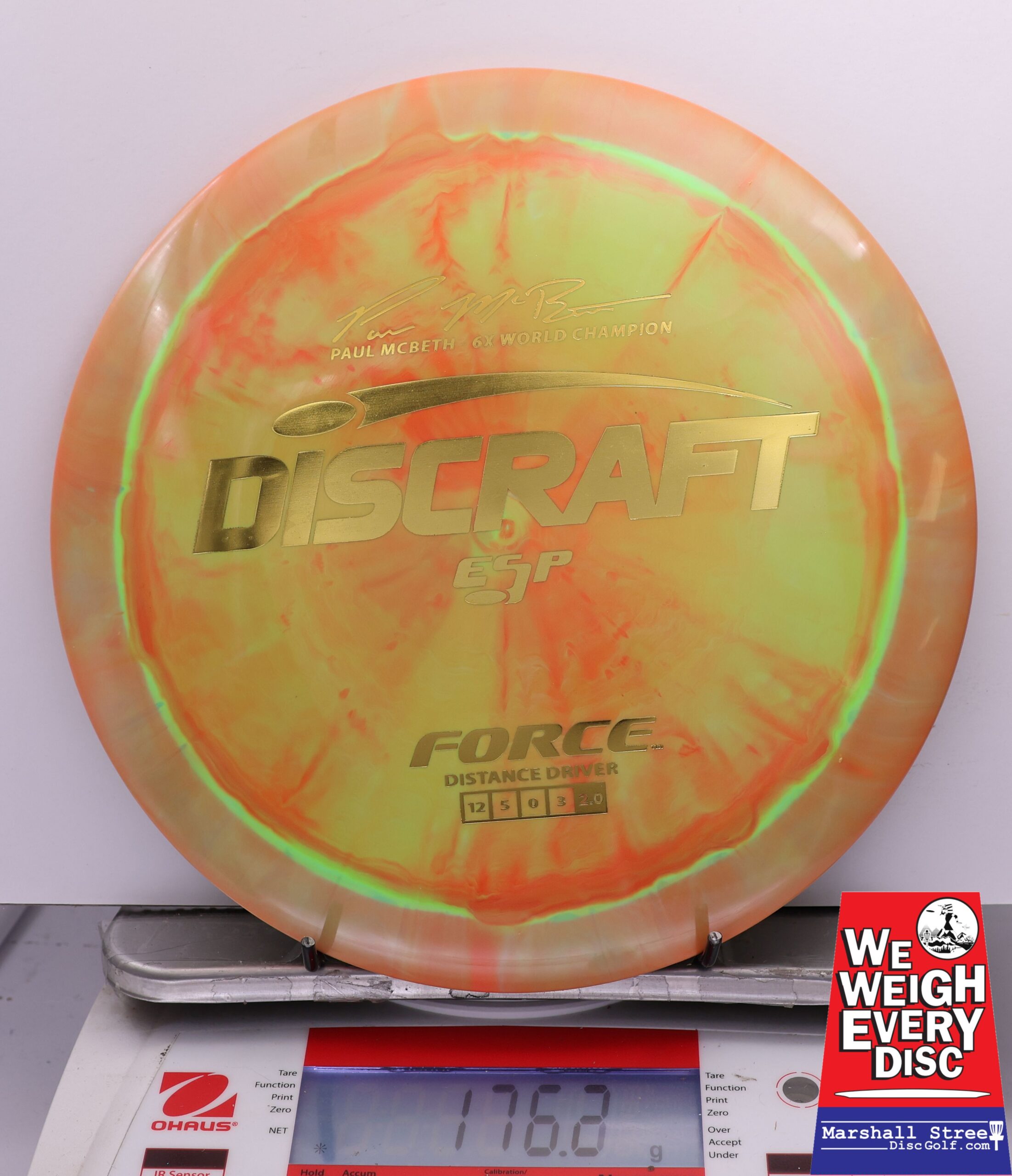 443136 ESP Force, Paul McBeth 6X - #624 OrangeGreen, 176