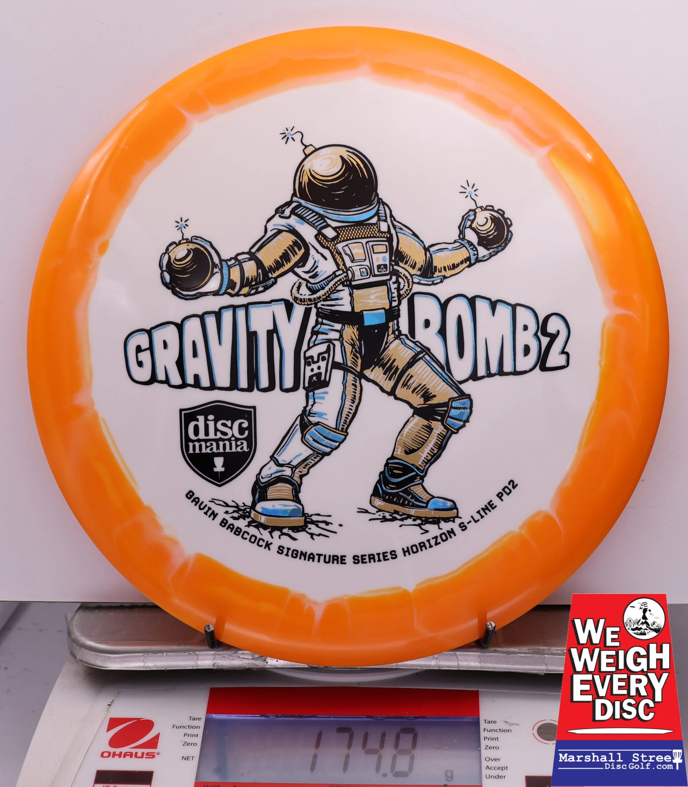 444153 Horizon S-Line PD2, Gavid Babcock 2025 Signature Series Gravity Bomb 2 - Triple Foil - #33 Orange-White, 175