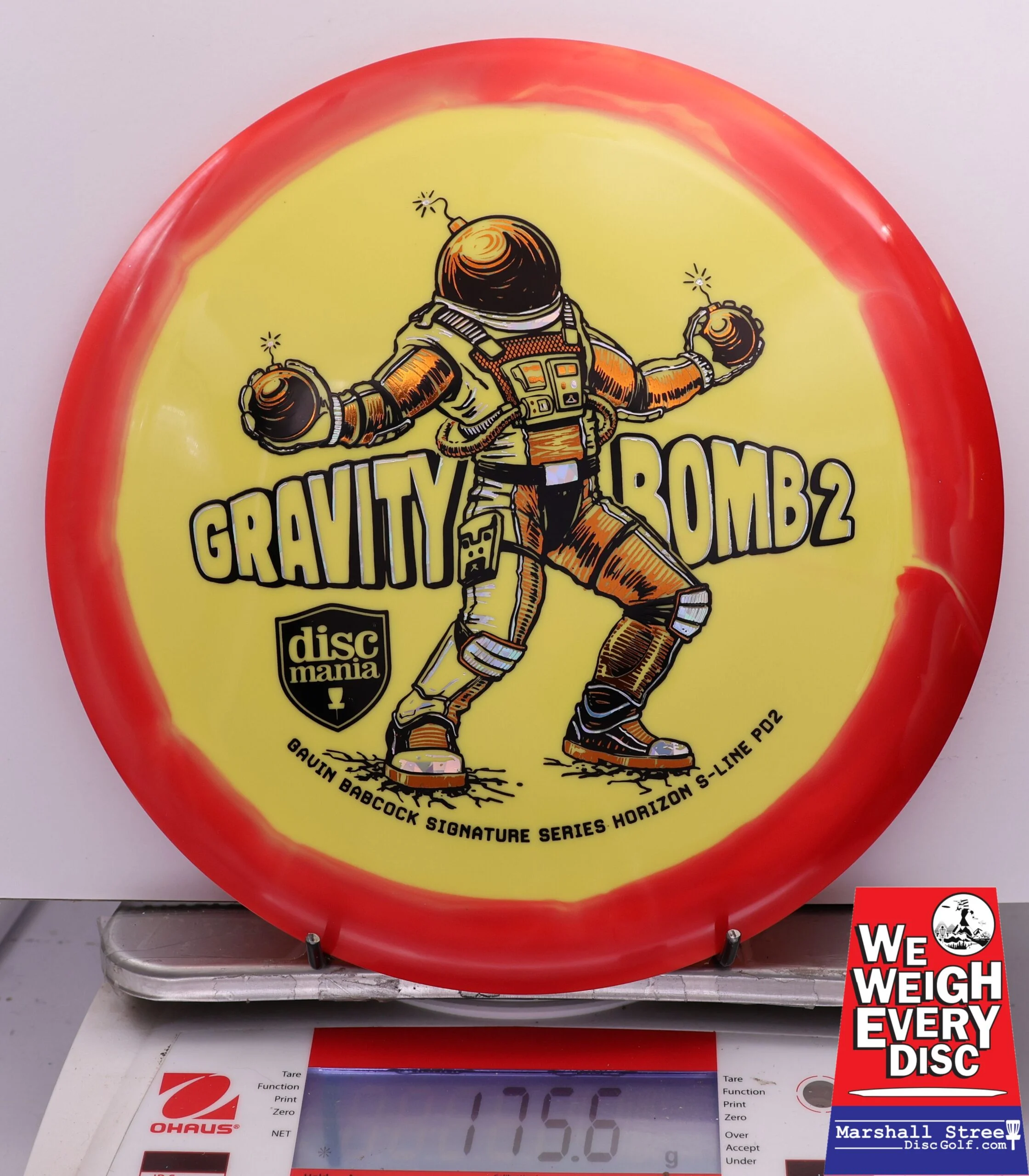 444159 Horizon S-Line PD2, Gavid Babcock 2025 Signature Series Gravity Bomb 2 - Triple Foil - #39 Red-Yellow, 176