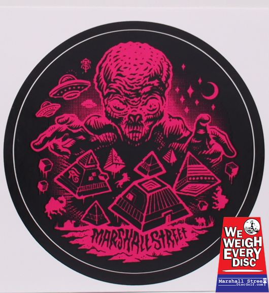 444301 Martial Street Sticker, 3" Round - Black Pink, 3" Round