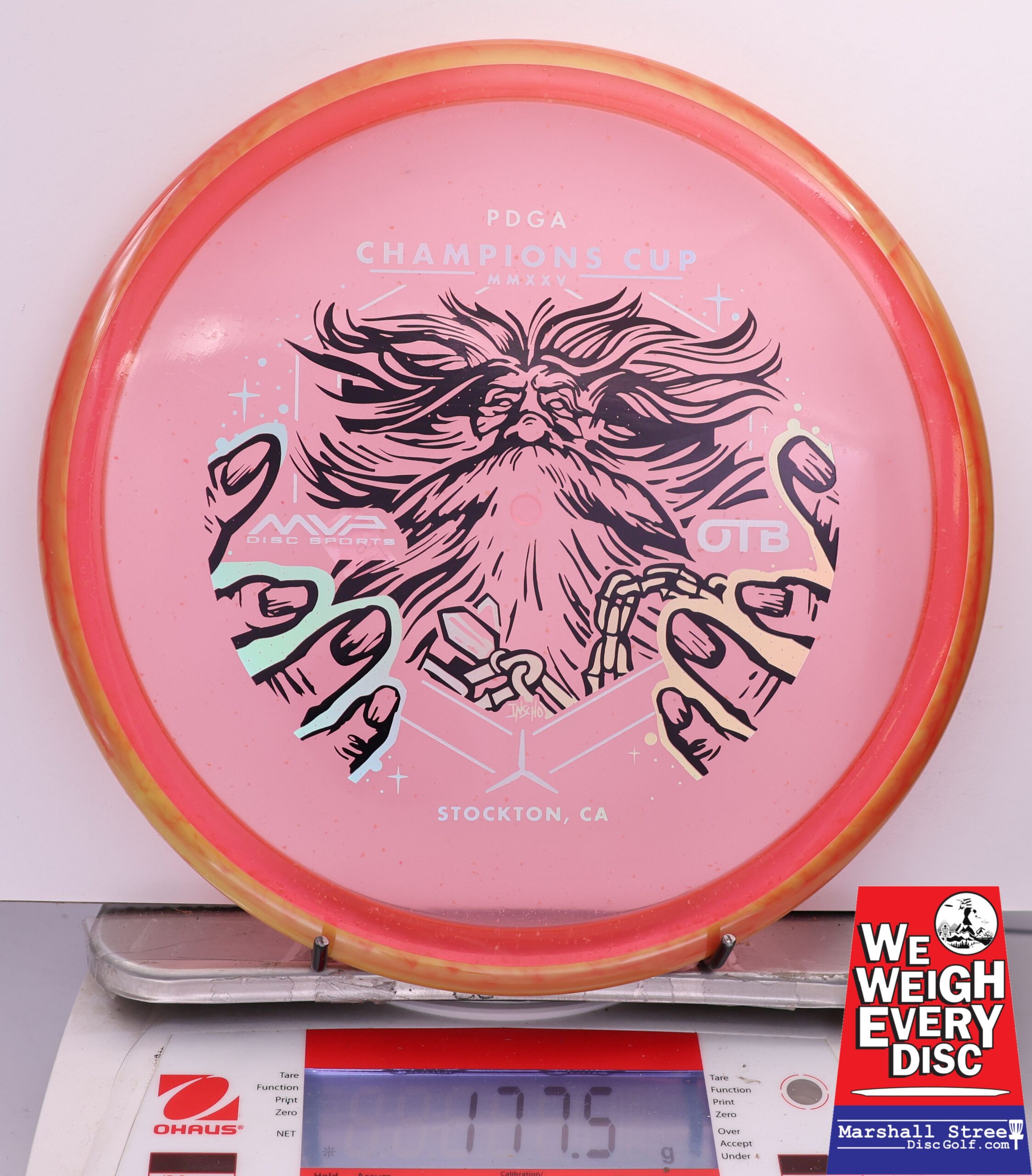 465520 Particle Glow Proton Hex, PDGA Champions Cup 2025 - #311 Orange-LtRed, 178