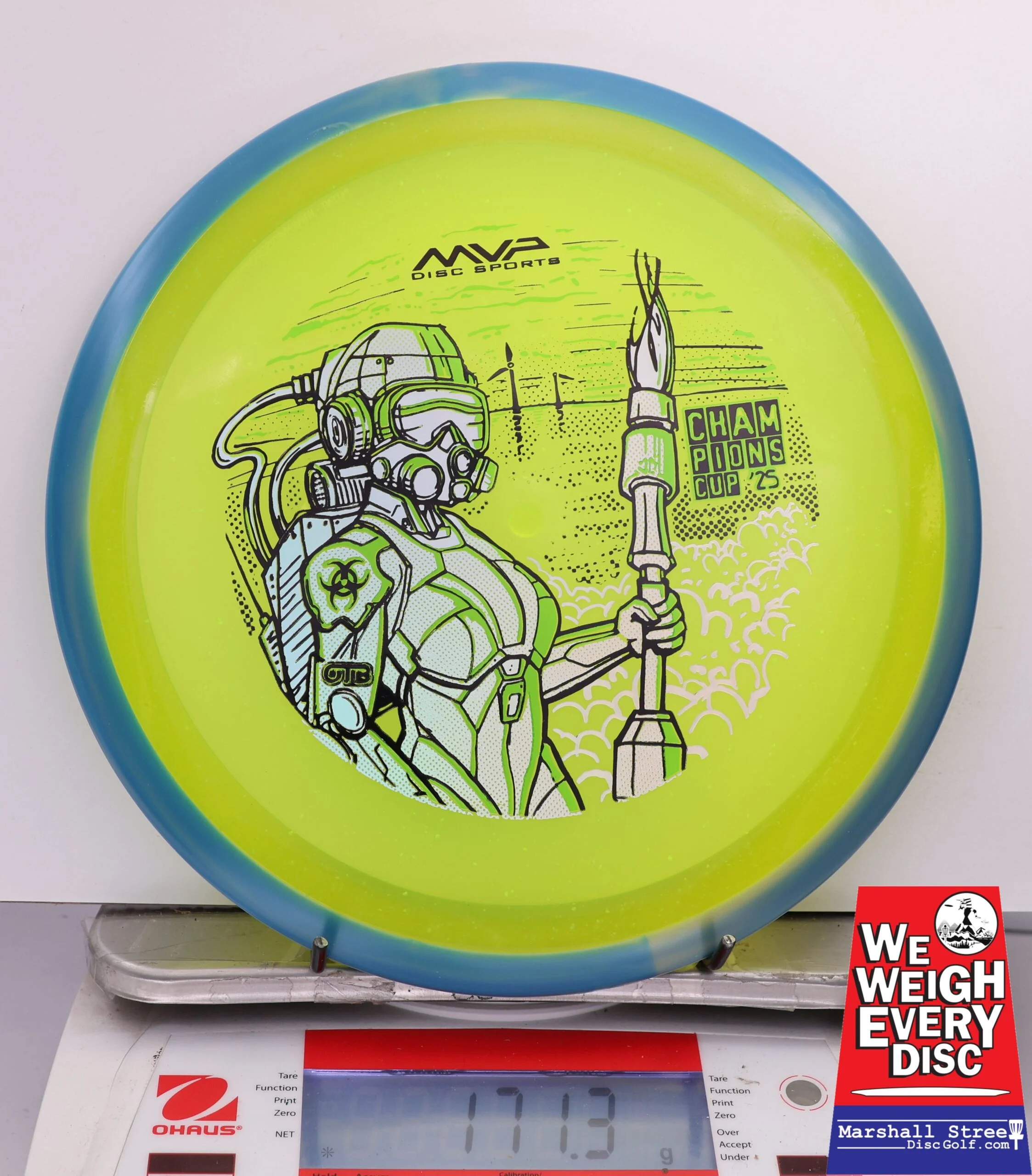 465603 Particle Glow Proton Virus, PDGA Champions Cup 2025 - #324 Blue-Yellow, 17