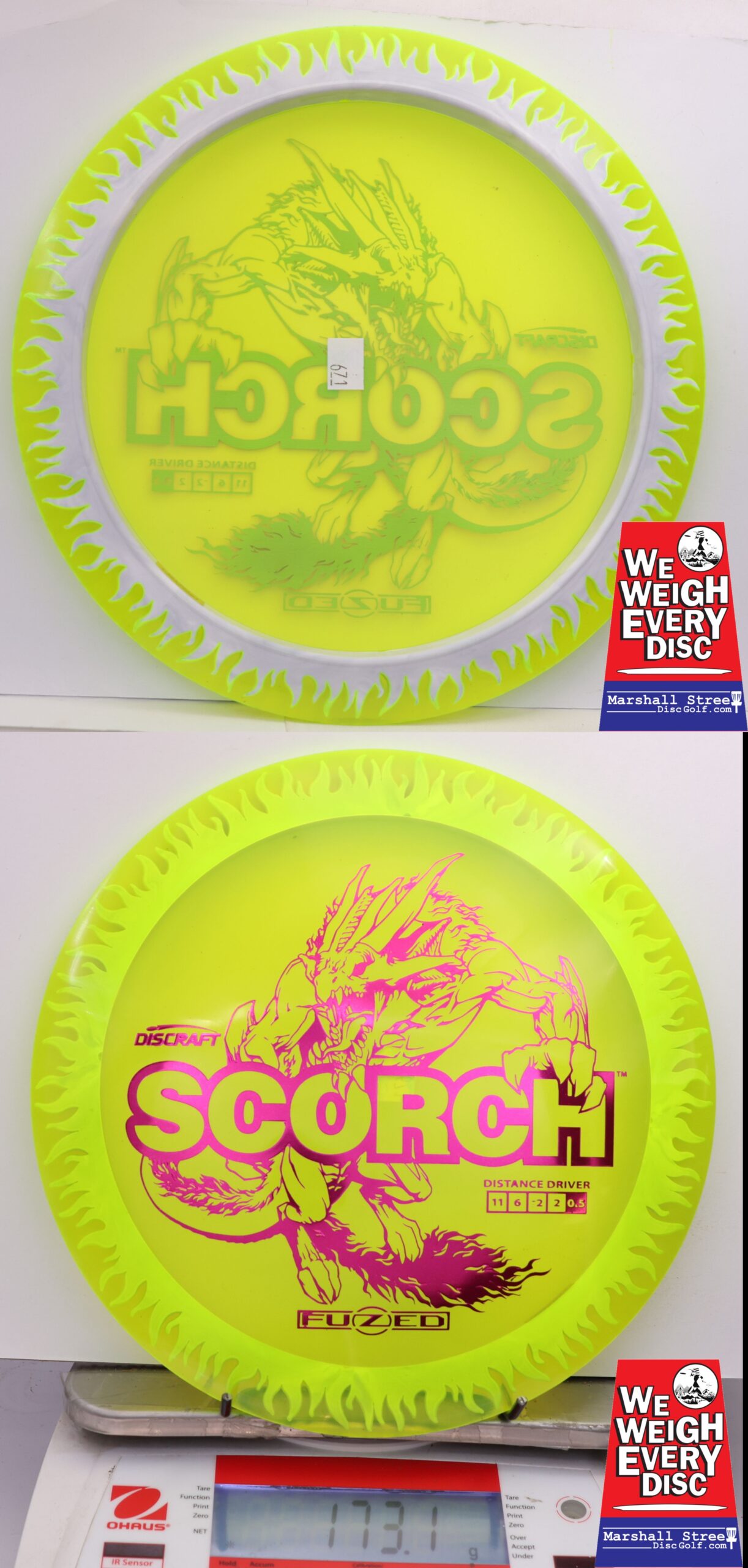 473281 FuZed Line Scorch - Flame - #671 Yellow-White, 173