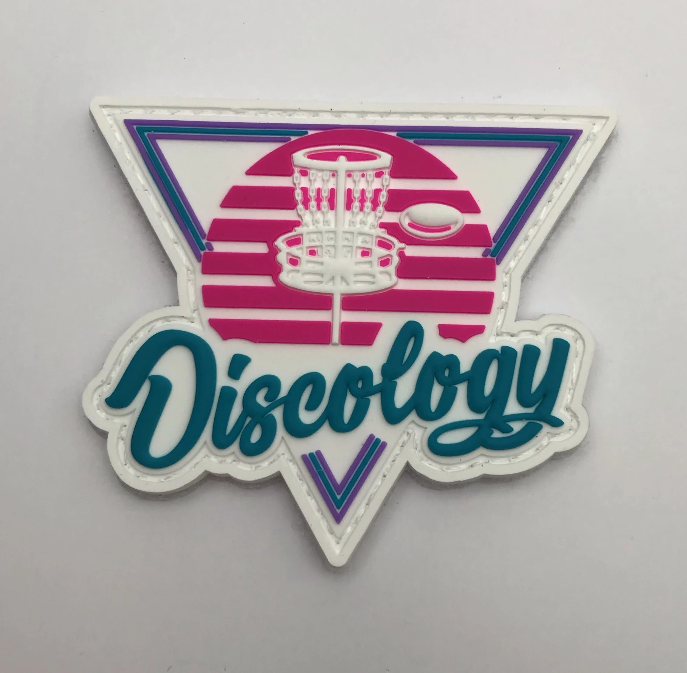 479316 Discology PVC Velcro Patches - Retro Discology Patch, PVC Velcro