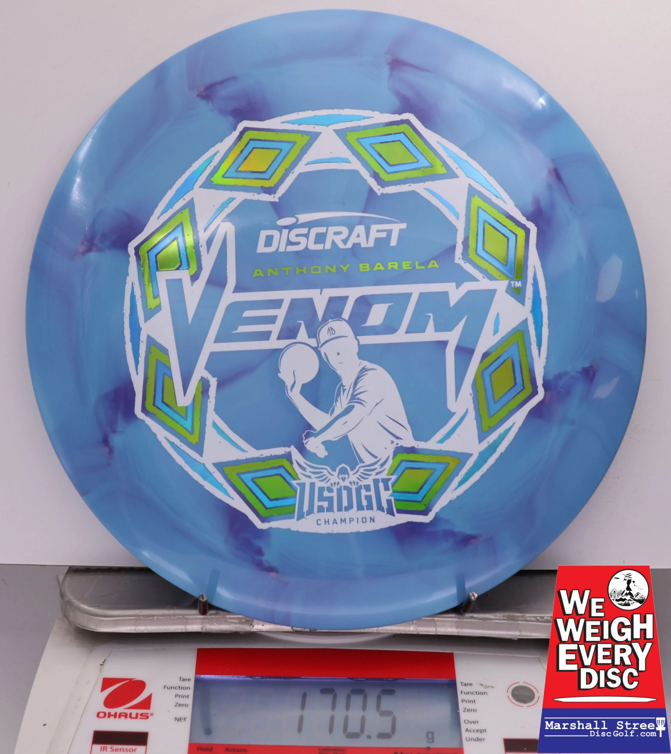 482962 ESP Swirl Venom, Anthony Barela 2025 USDGC Champion - #08 Blurple, 171