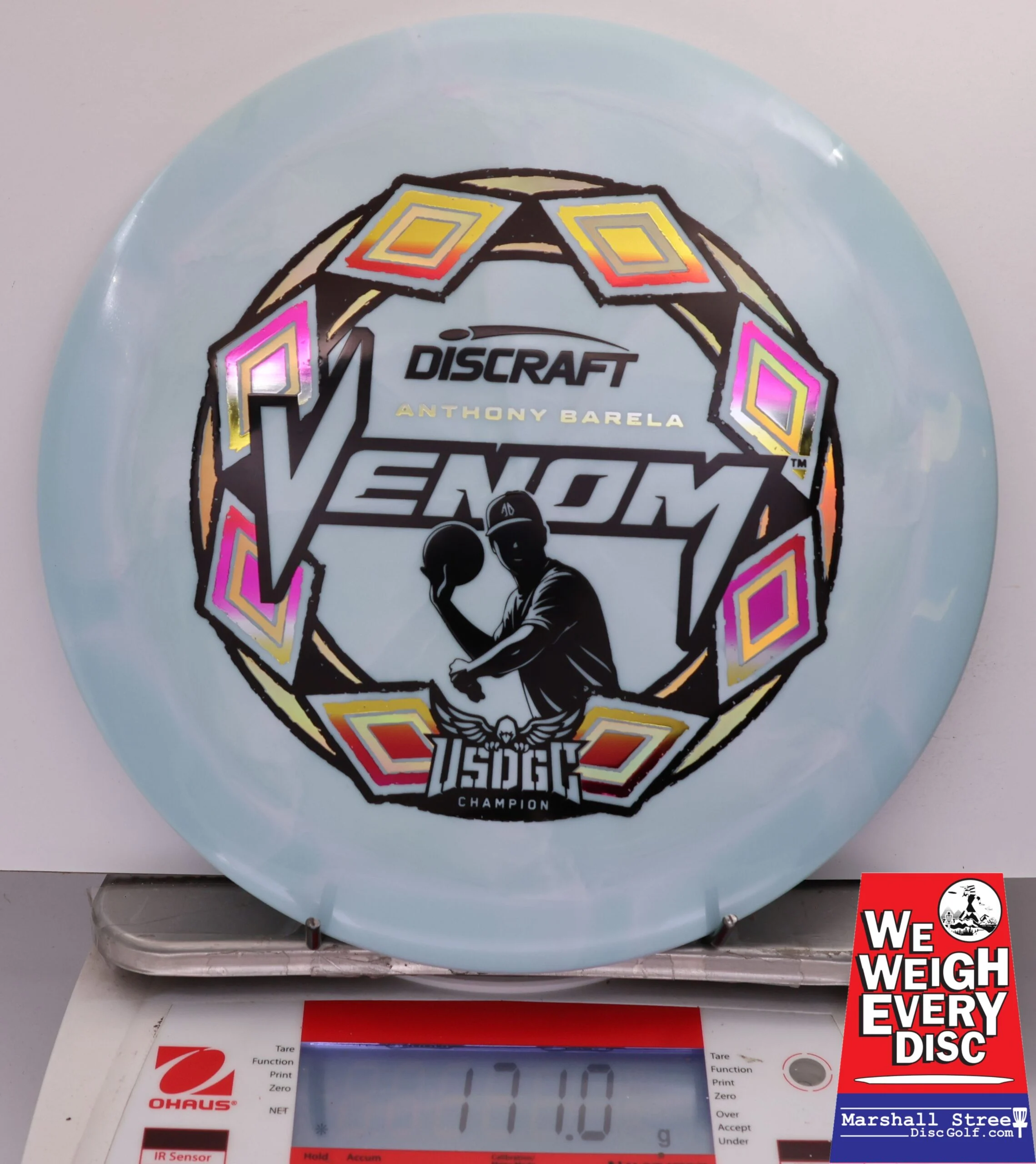 482964 ESP Swirl Venom, Anthony Barela 2025 USDGC Champion - #10 LtBlue, 171
