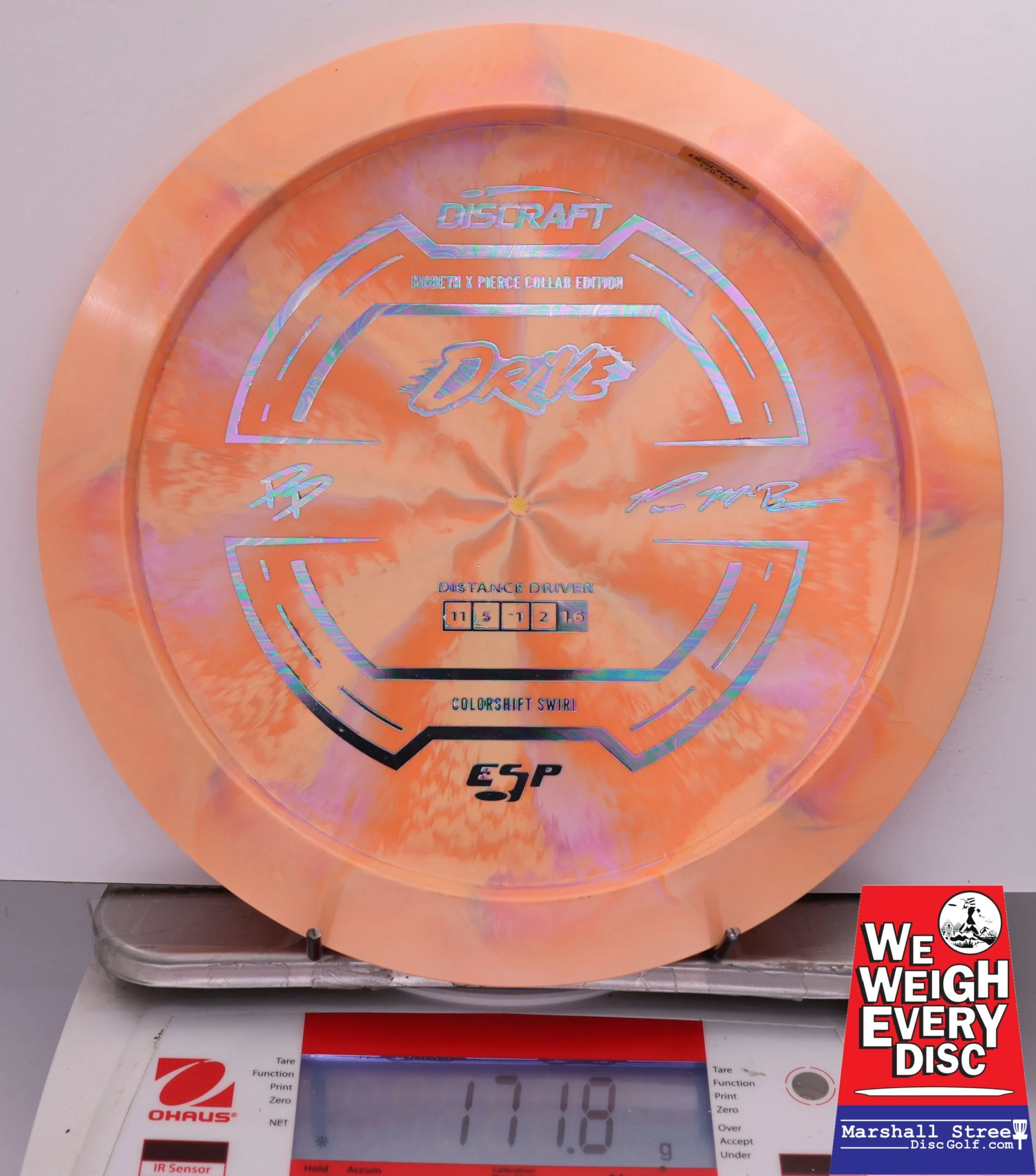 483595 ESP Swirl Drive, Bottom Stamp - Paul McBeth & Paige Pierce GMC Collab - #01 Orange, 172