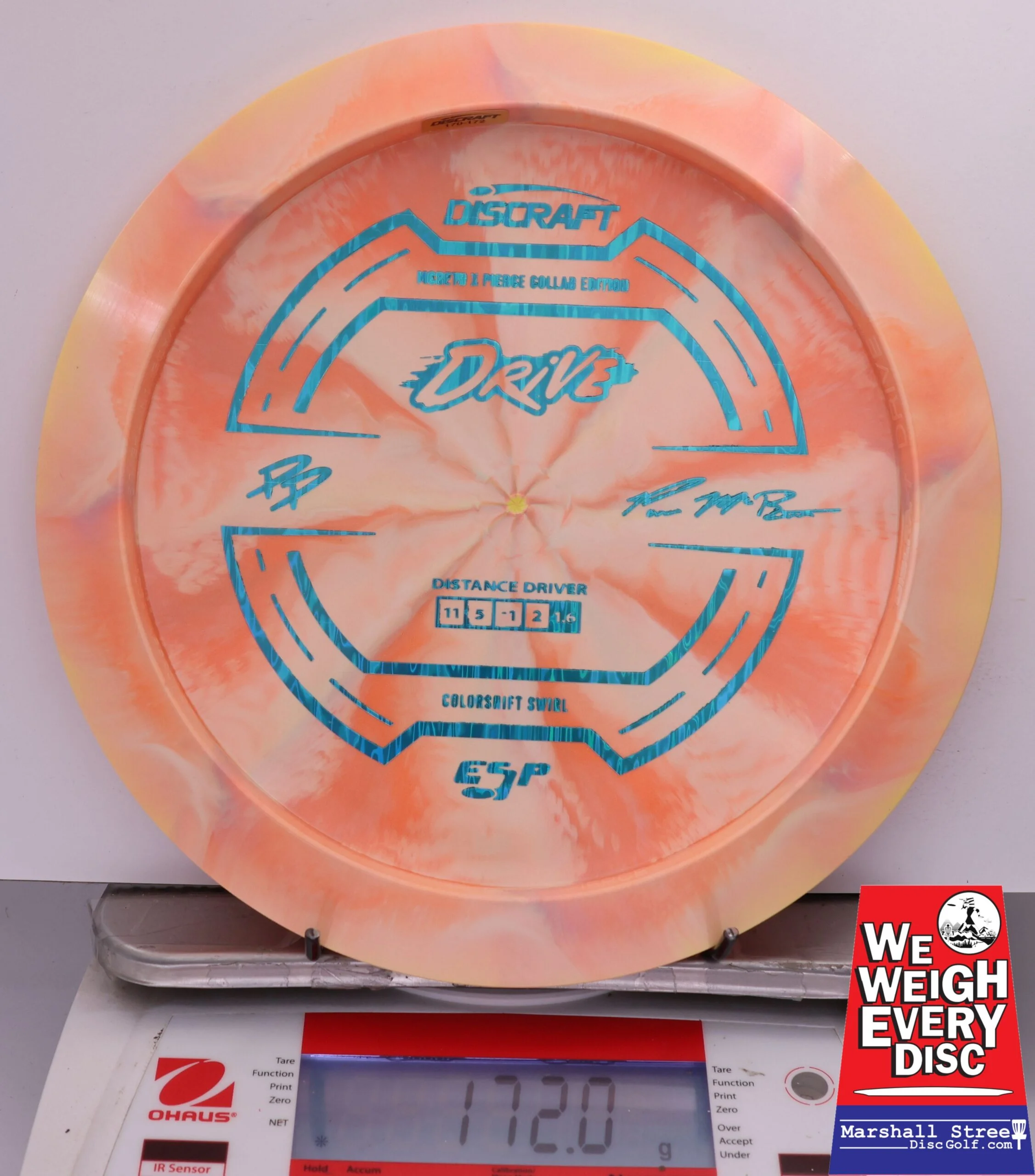 483619 ESP Swirl Drive, Bottom Stamp - Paul McBeth & Paige Pierce GMC Collab - #02 Orange, 172
