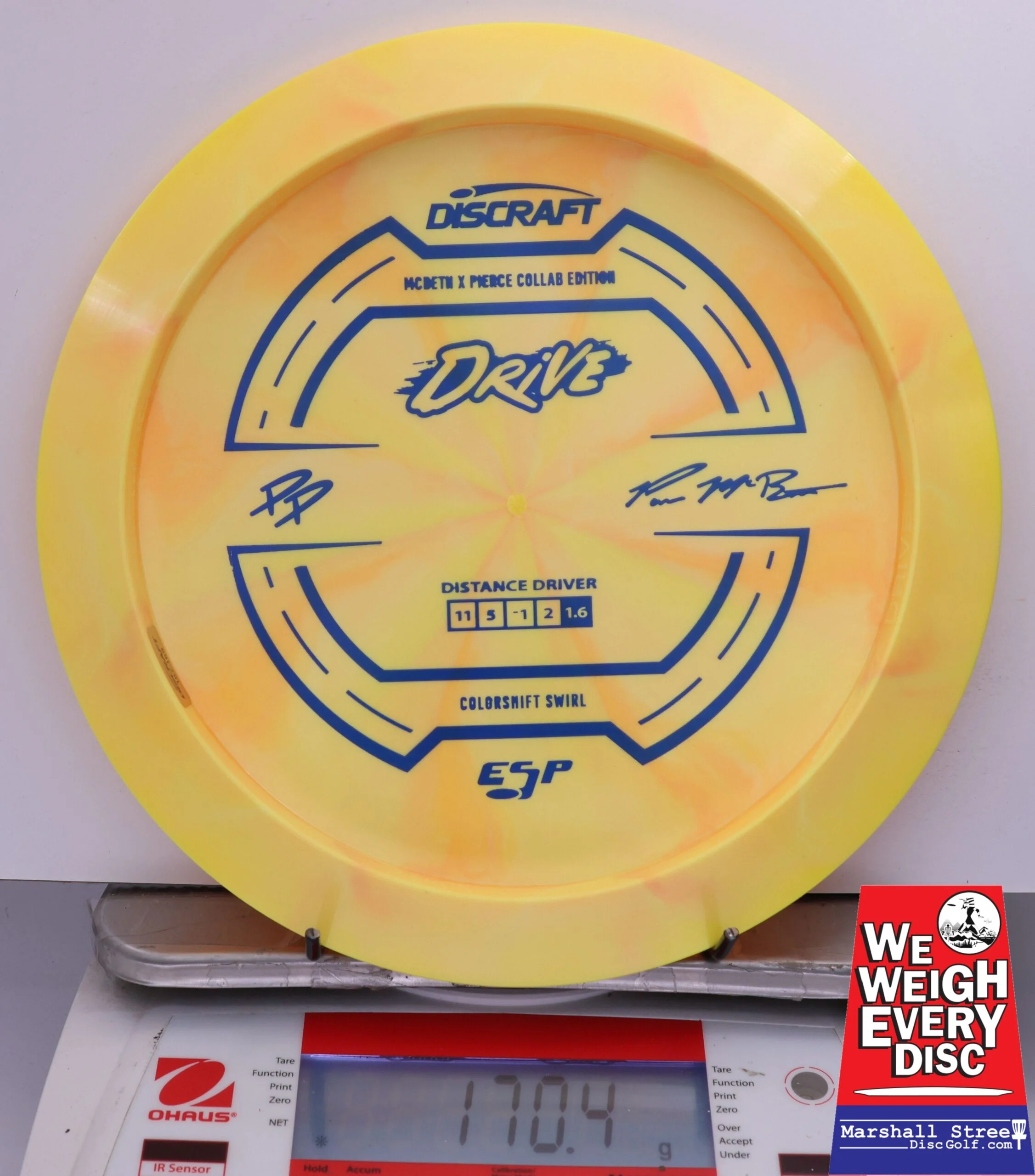 483622 ESP Swirl Drive, Bottom Stamp - Paul McBeth & Paige Pierce GMC Collab - #05 Yellow, 170