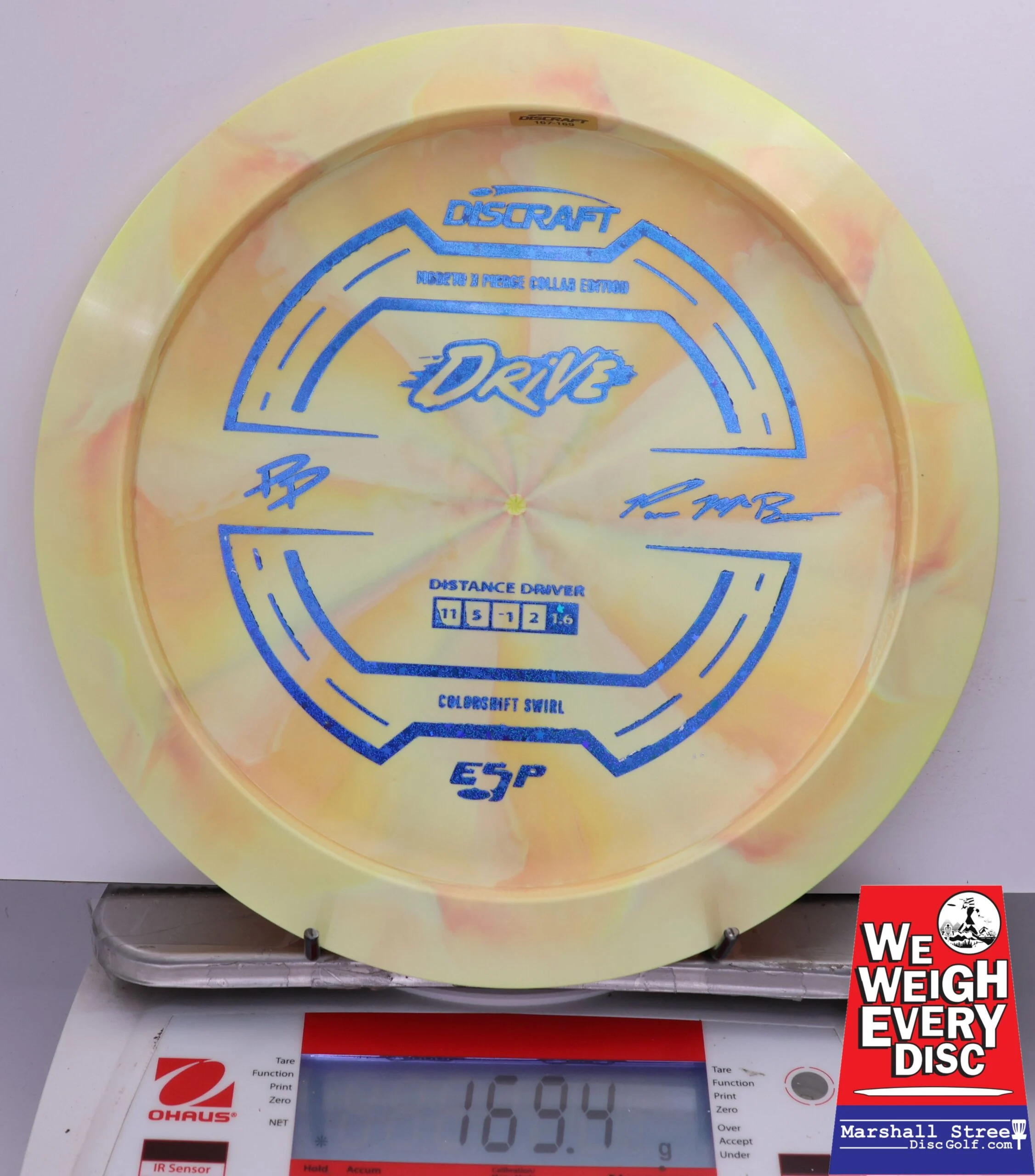 483623 ESP Swirl Drive, Bottom Stamp - Paul McBeth & Paige Pierce GMC Collab - #06 LtYellowPink, 169