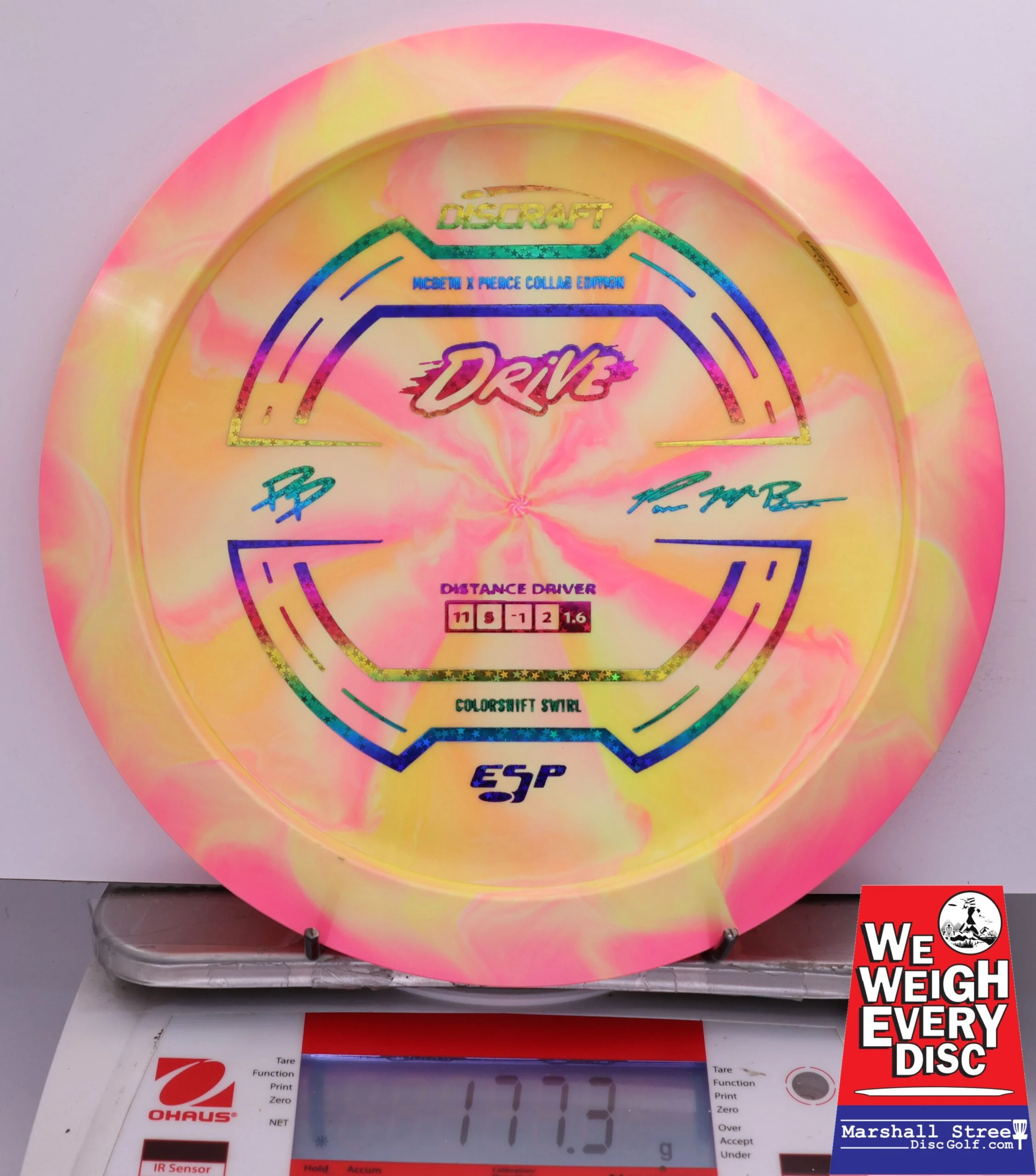 483647 ESP Swirl Drive, Bottom Stamp - Paul McBeth & Paige Pierce GMC Collab - #11 YellowPink, 177