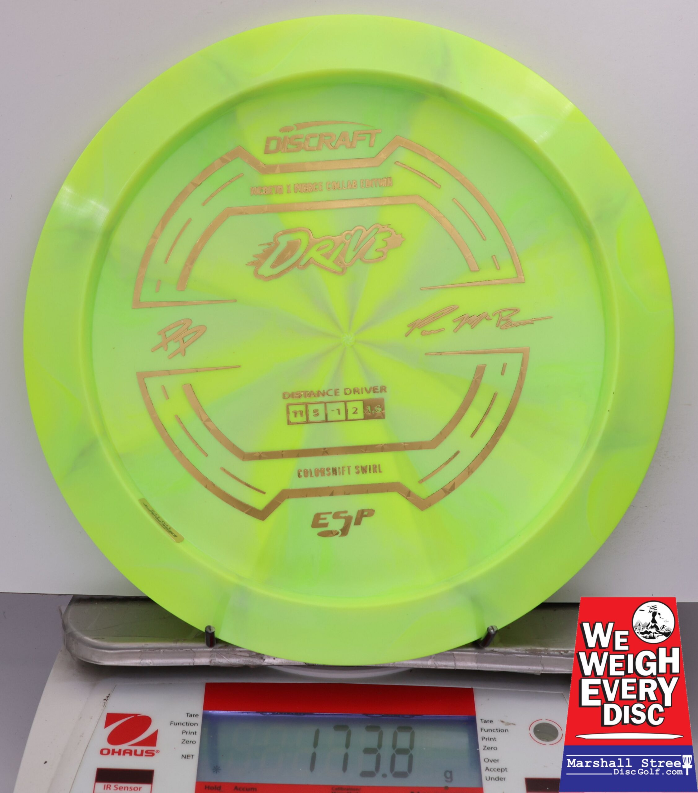 483669 ESP Swirl Drive, Bottom Stamp - Paul McBeth & Paige Pierce GMC Collab - #14 NGreen, 174