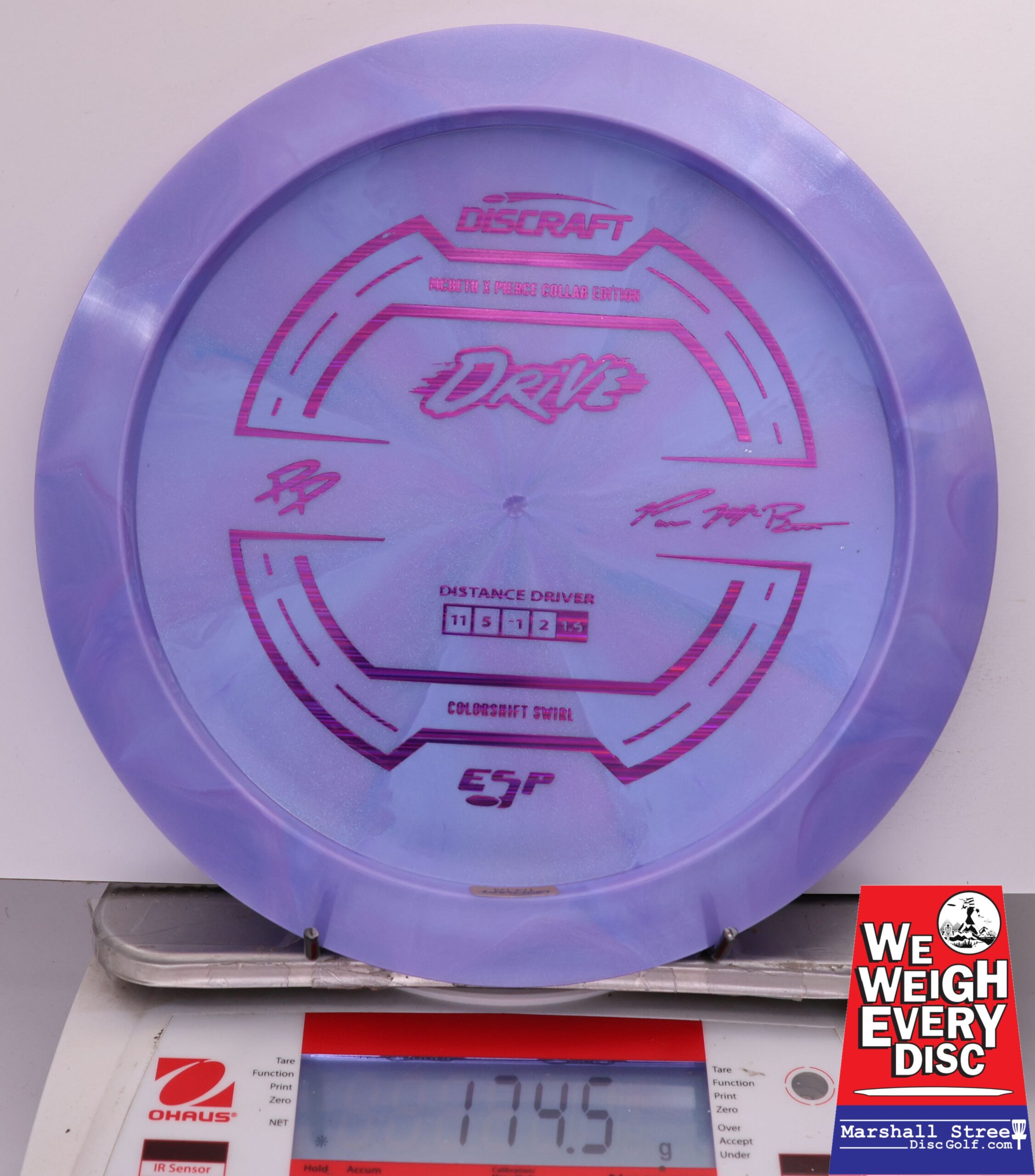 483670 ESP Swirl Drive, Bottom Stamp - Paul McBeth & Paige Pierce GMC Collab - #15 Purple, 175