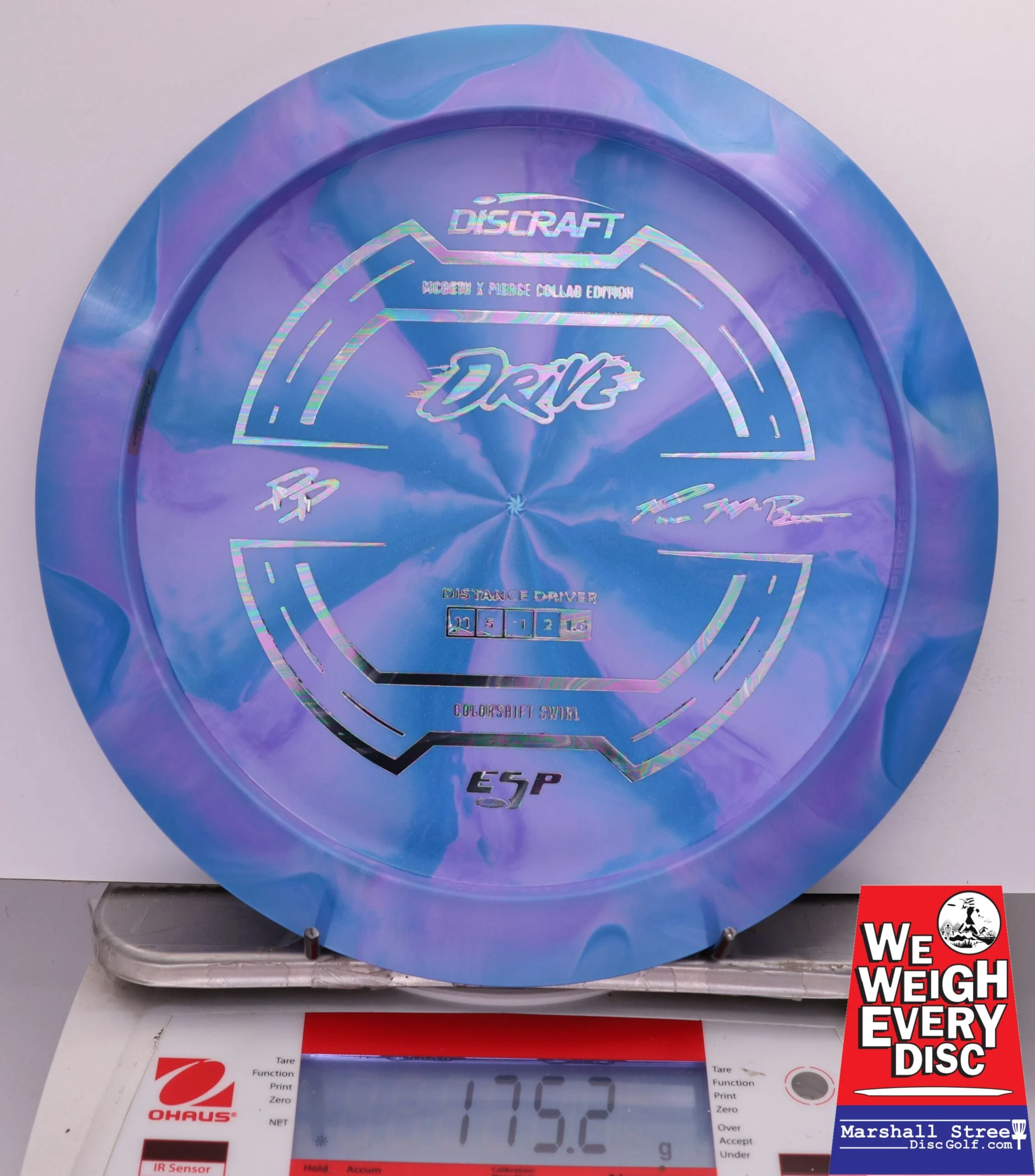 483671 ESP Swirl Drive, Bottom Stamp - Paul McBeth & Paige Pierce GMC Collab - #16 BluePurple, 175