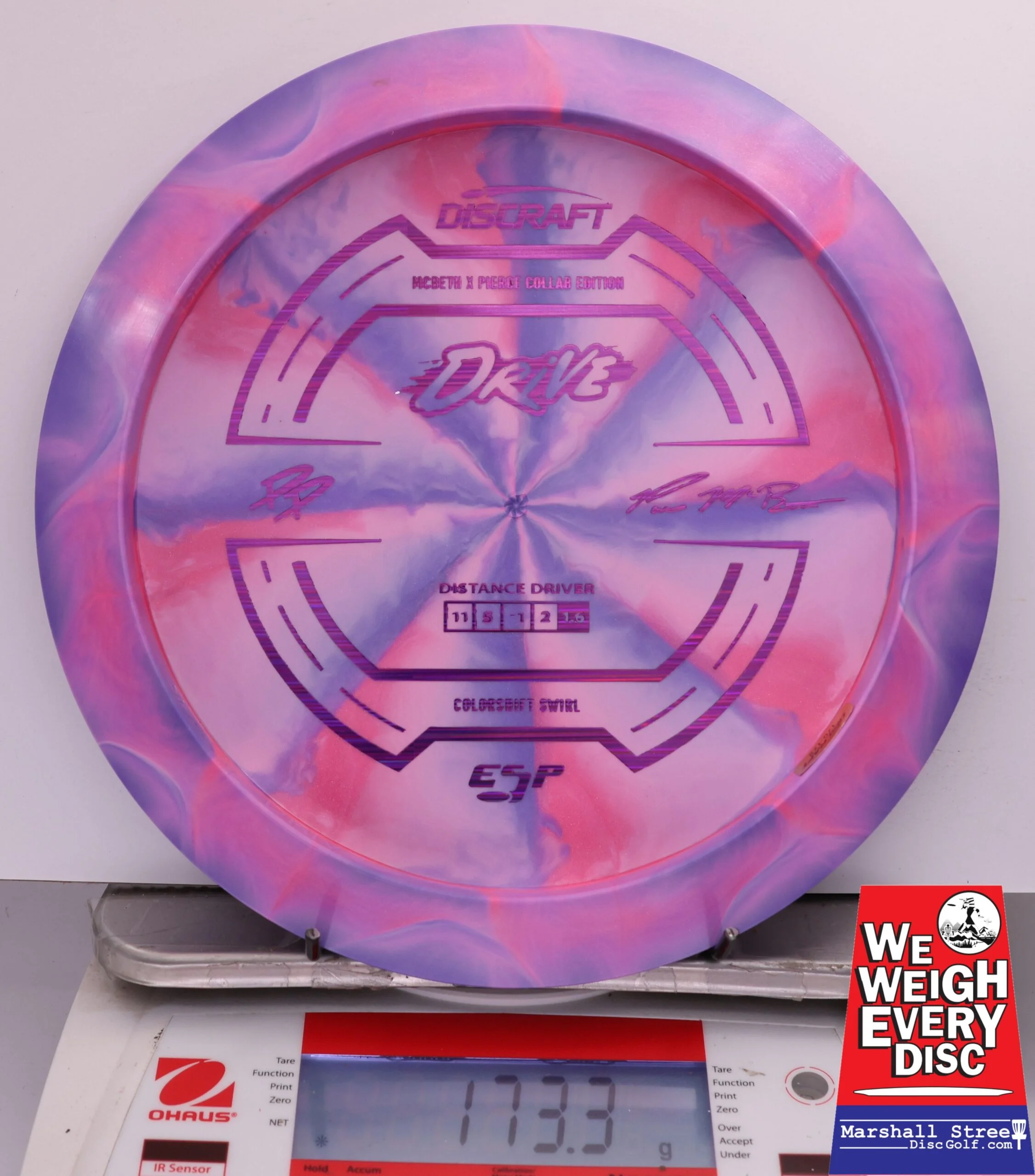 483693 ESP Swirl Drive, Bottom Stamp - Paul McBeth & Paige Pierce GMC Collab - #19 PurplePink, 173