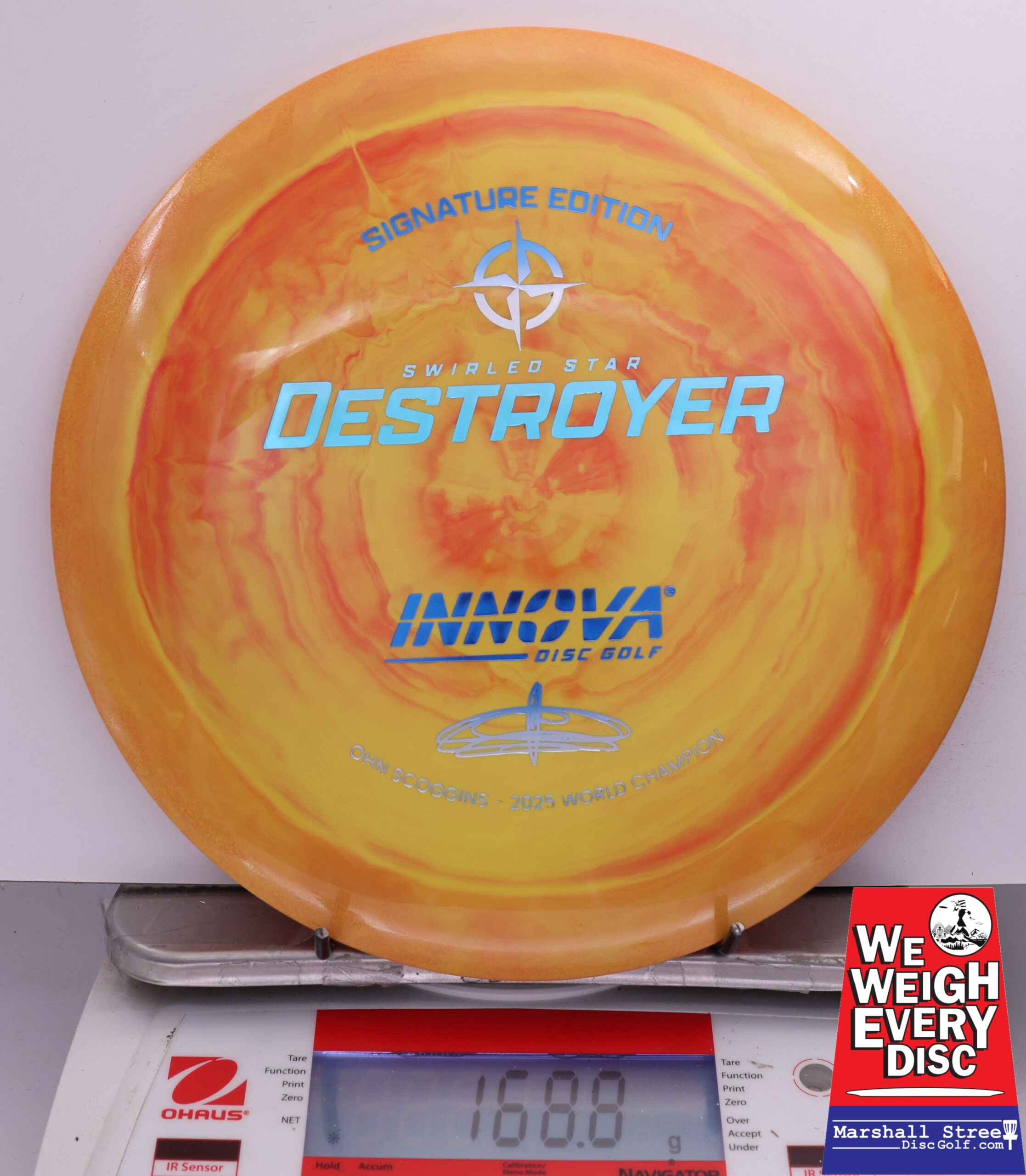 487434 Swirled Star Destroyer, Ohn Scoggins 2025 FPO World Champion - #29 Orange/Yellow, 169