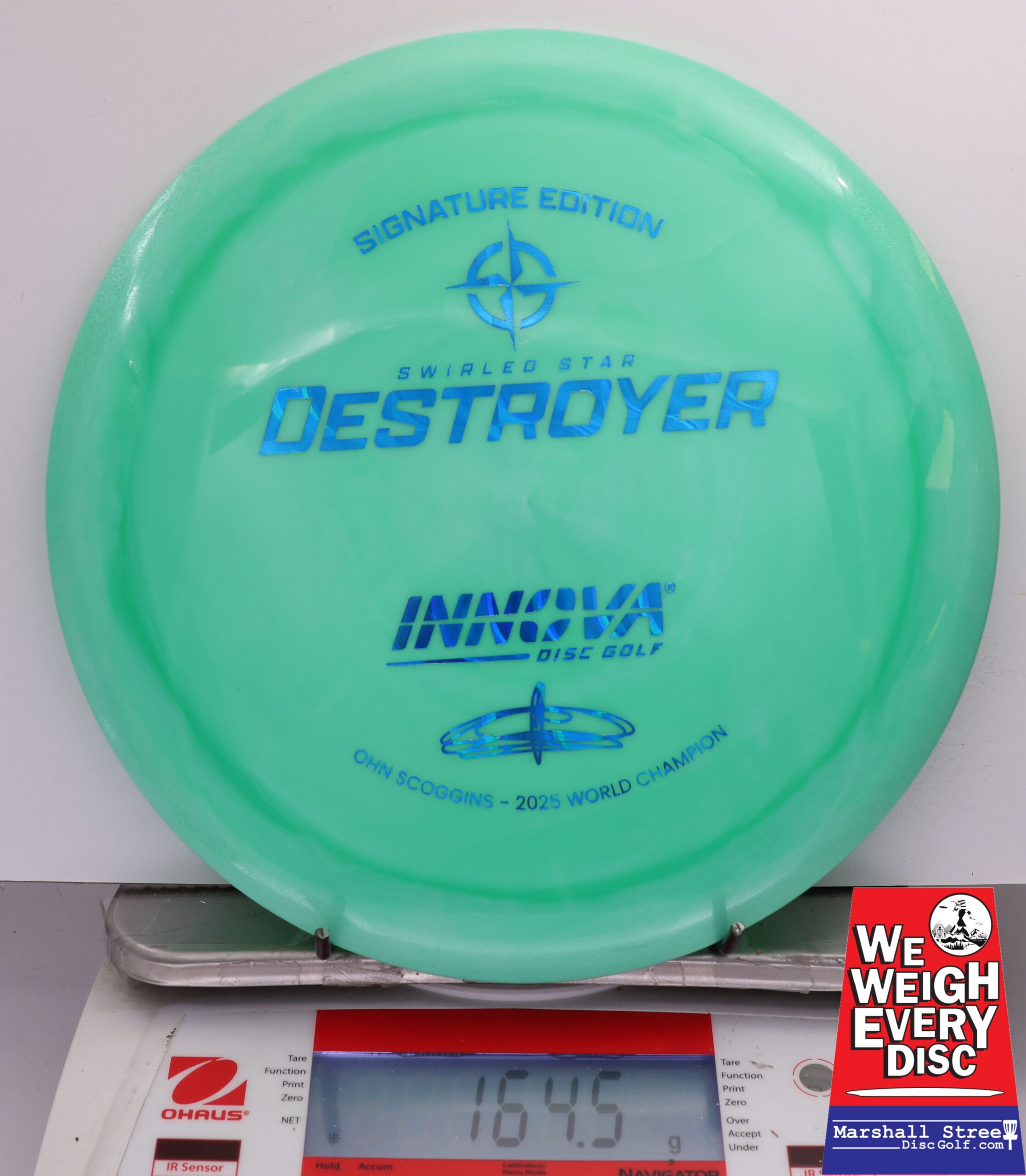 487466 Swirled Star Destroyer, Ohn Scoggins 2025 FPO World Champion - #34 Aqua, 165