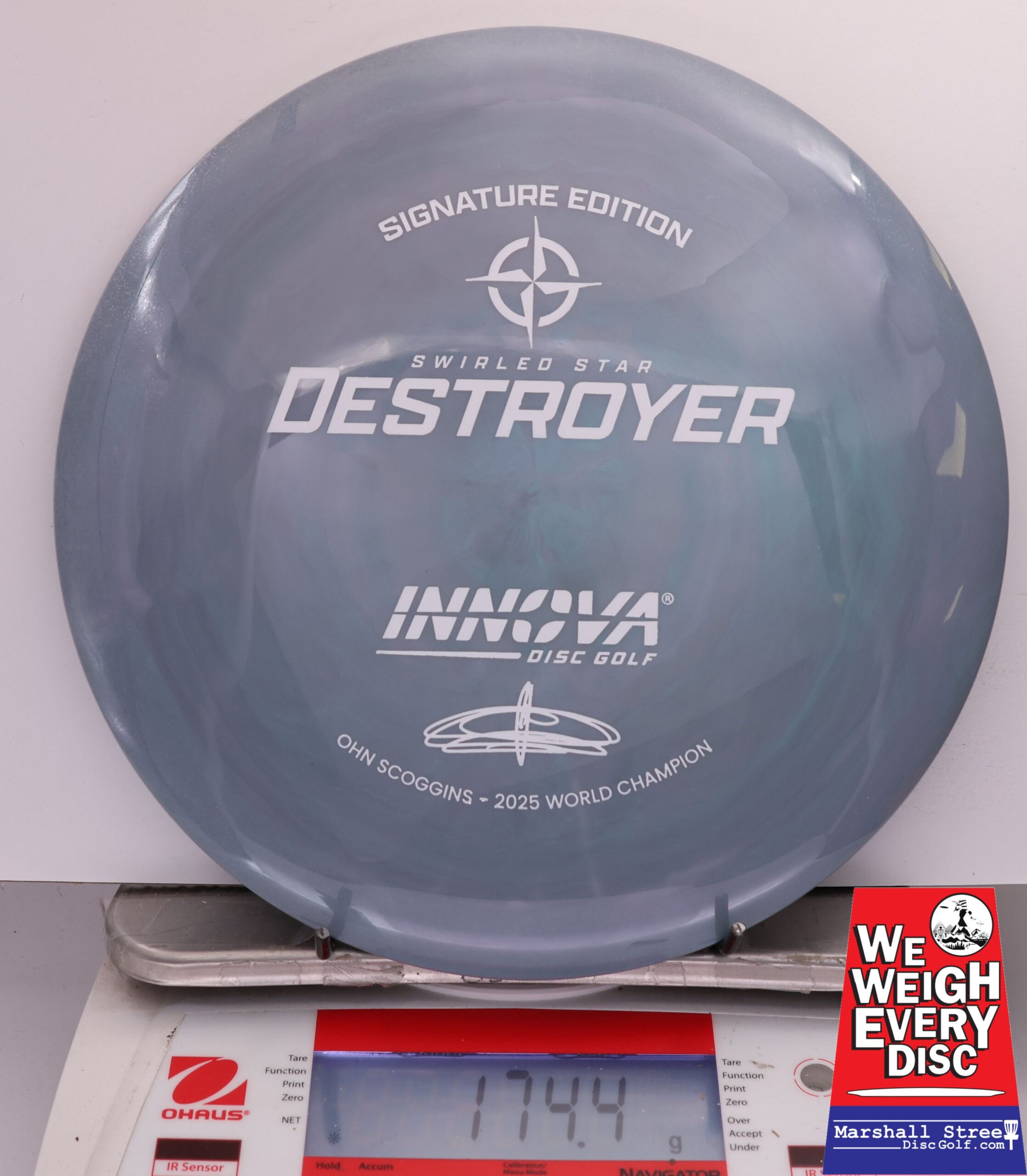 487497 Swirled Star Destroyer, Ohn Scoggins 2025 FPO World Champion - #38 Gray, 174