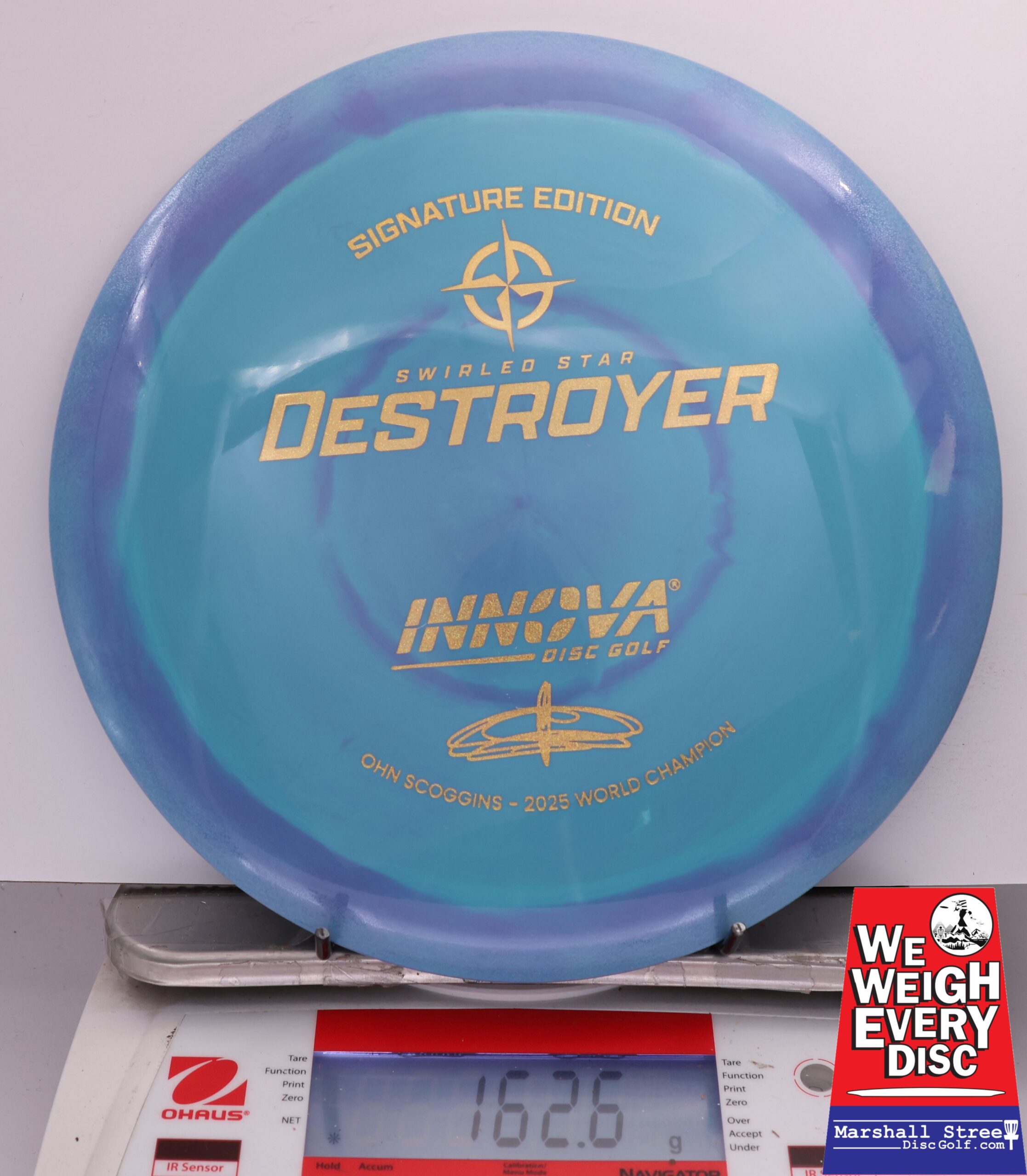 487529 Swirled Star Destroyer, Ohn Scoggins 2025 FPO World Champion - #43 Blurple/Aqua, 163