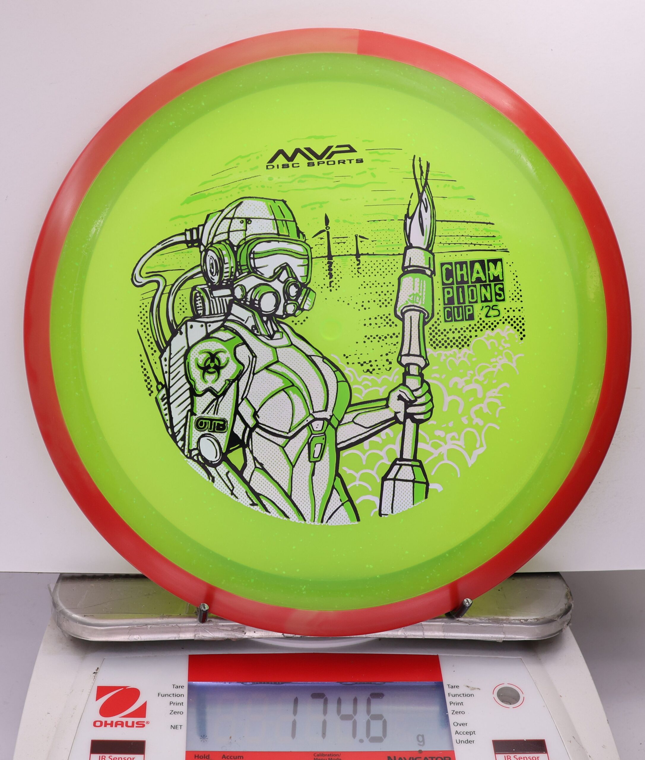 513359 Particle Glow Proton Virus, PDGA Champions Cup 2025 - #344 Red-LtGreen, 175