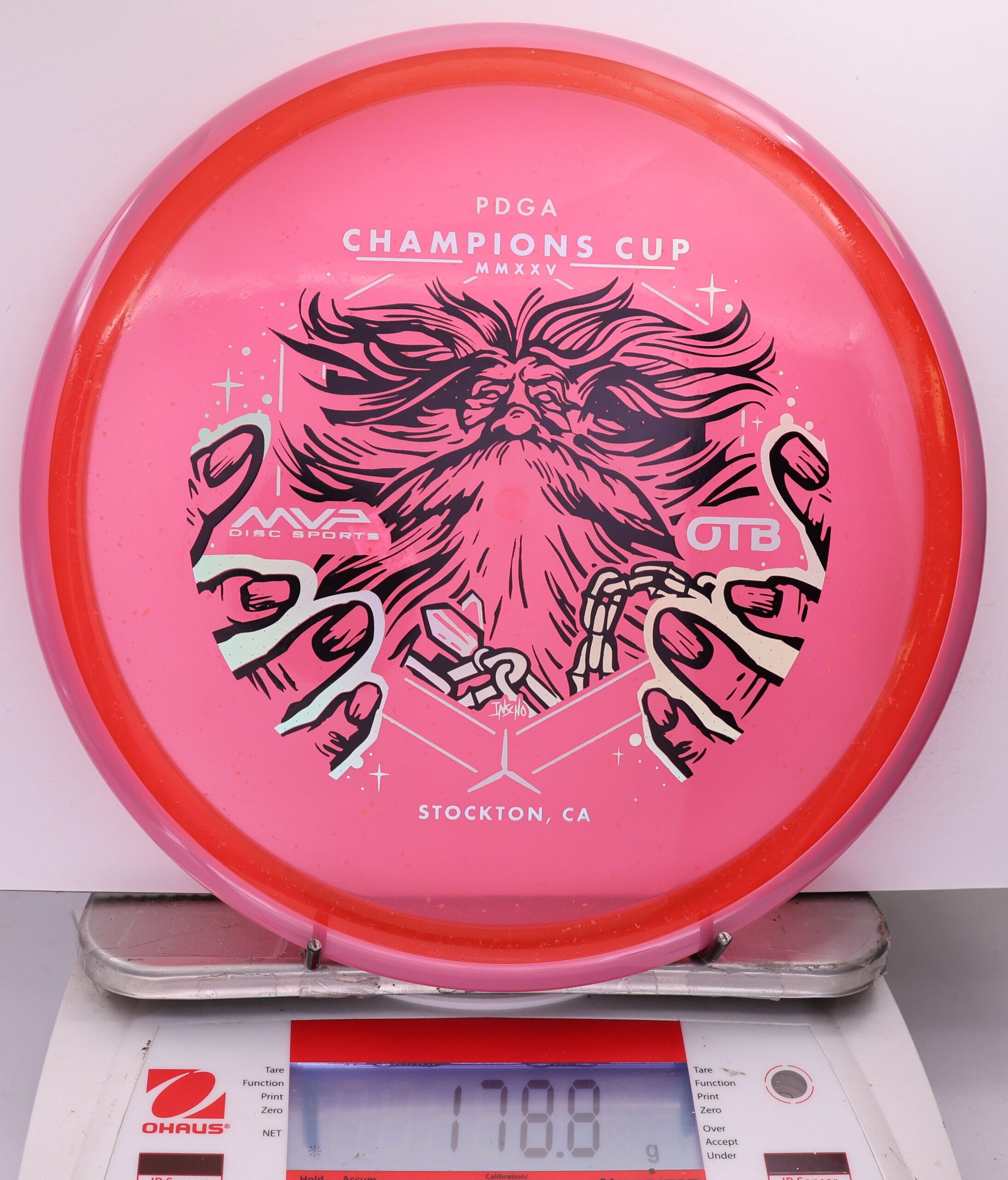 513577 Particle Glow Proton Hex, PDGA Champions Cup 2025 - #337 Pink, 179