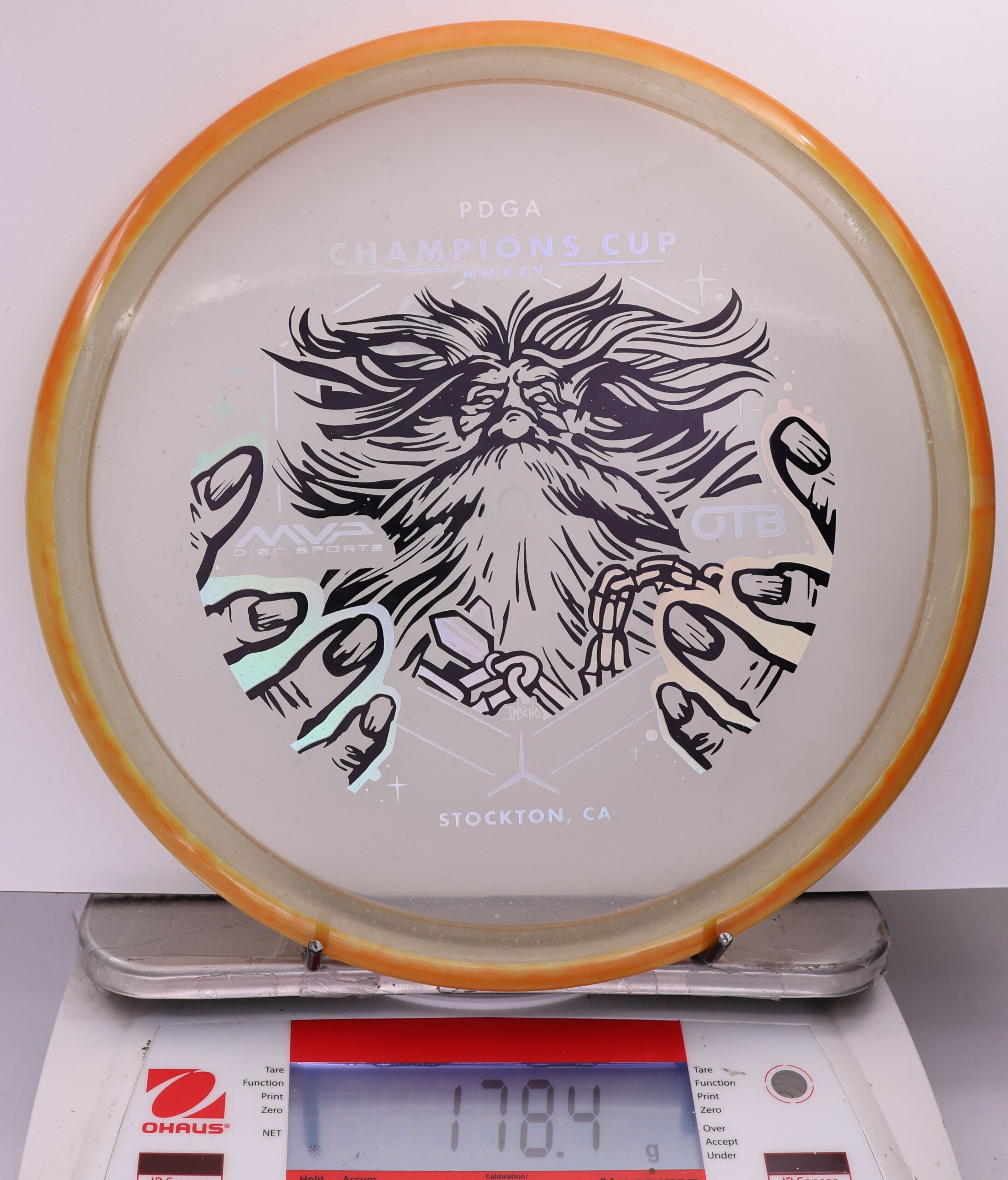 513615 Particle Glow Proton Hex, PDGA Champions Cup 2025 - #347 Orange-Clearish, 178