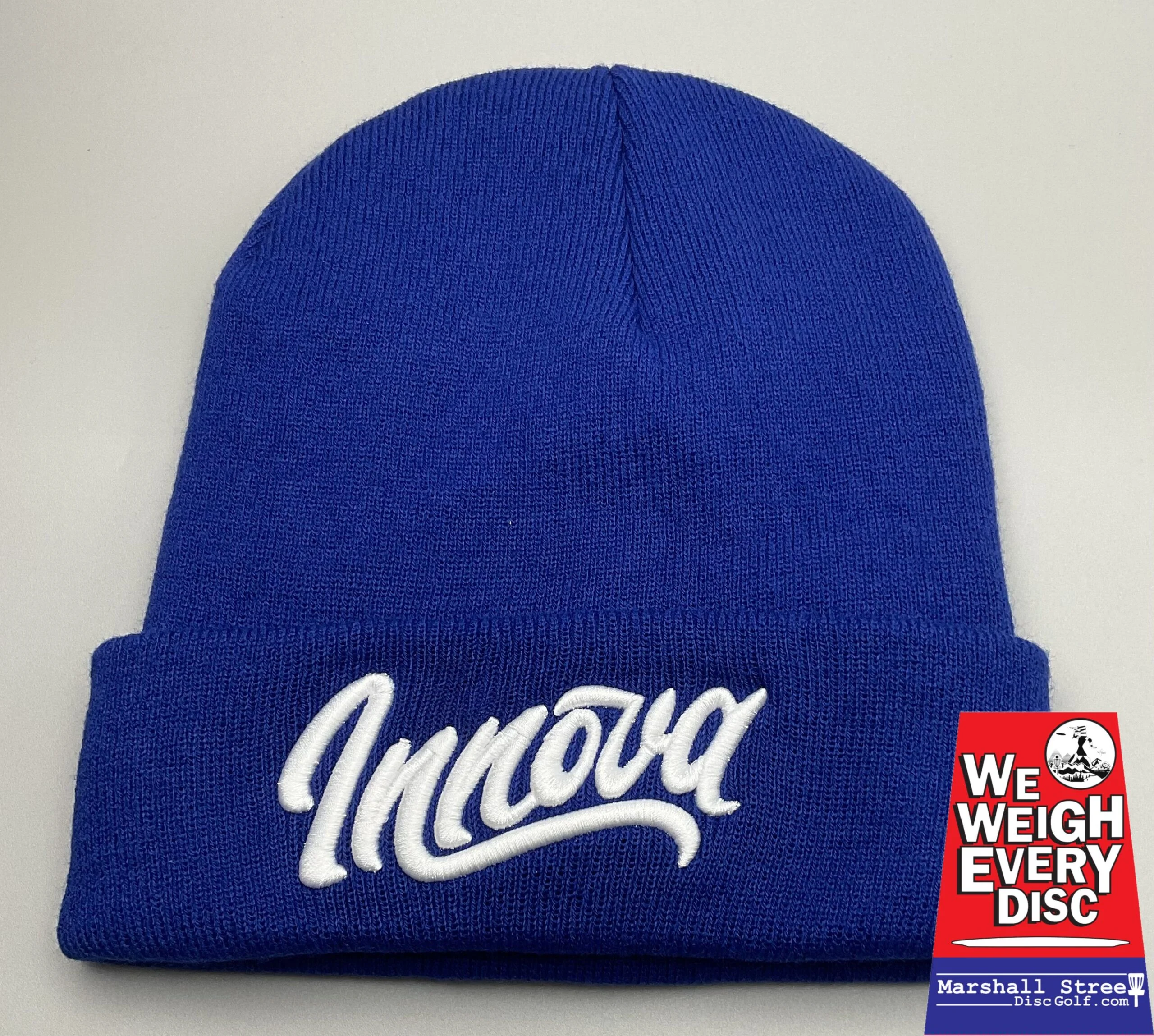 522146 Innova Flow Fleece Lined Cuffed Beanie - #02 BlueWhite, OSFM