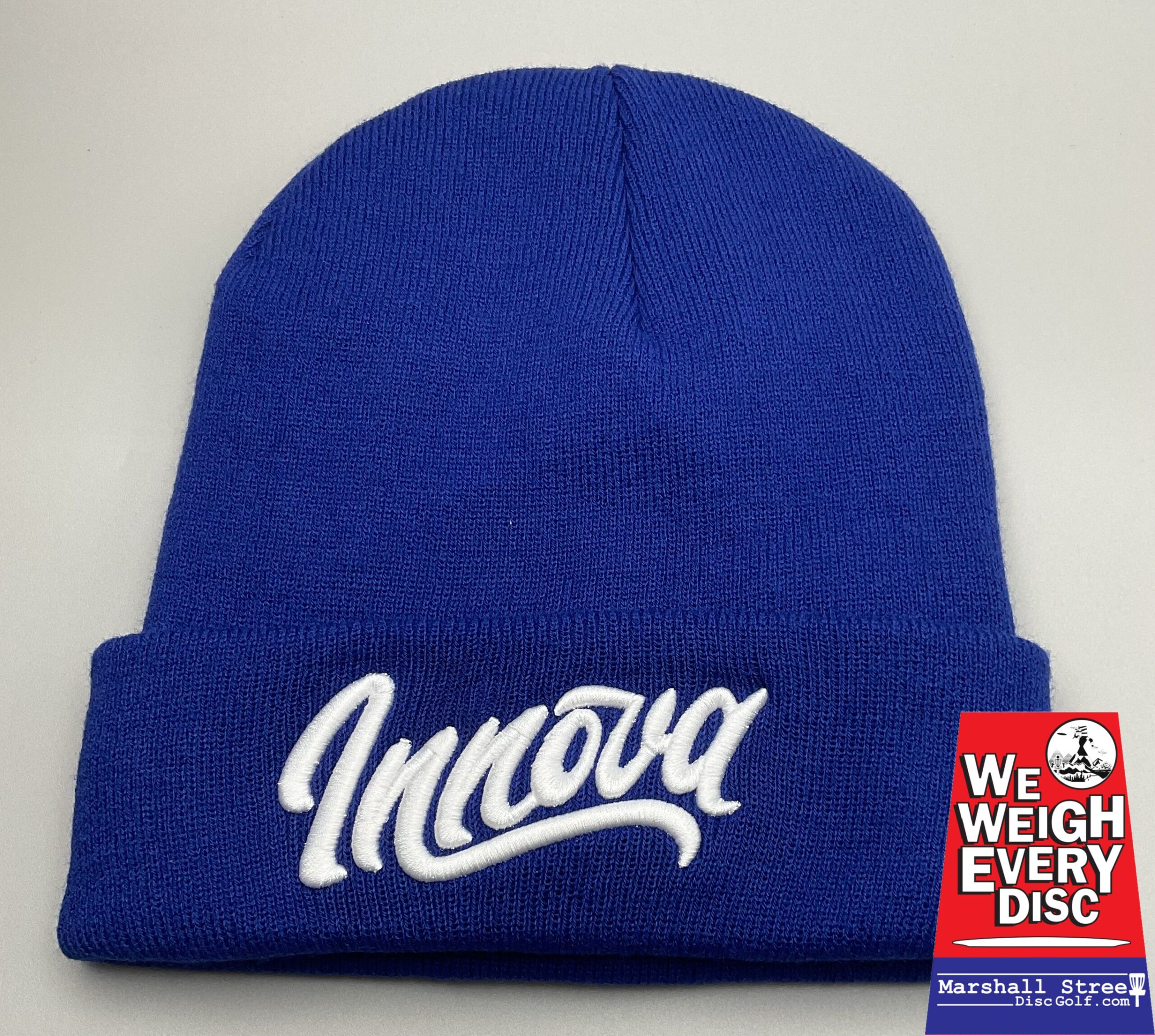 522146 Innova Flow Fleece Lined Cuffed Beanie - #02 BlueWhite, OSFM