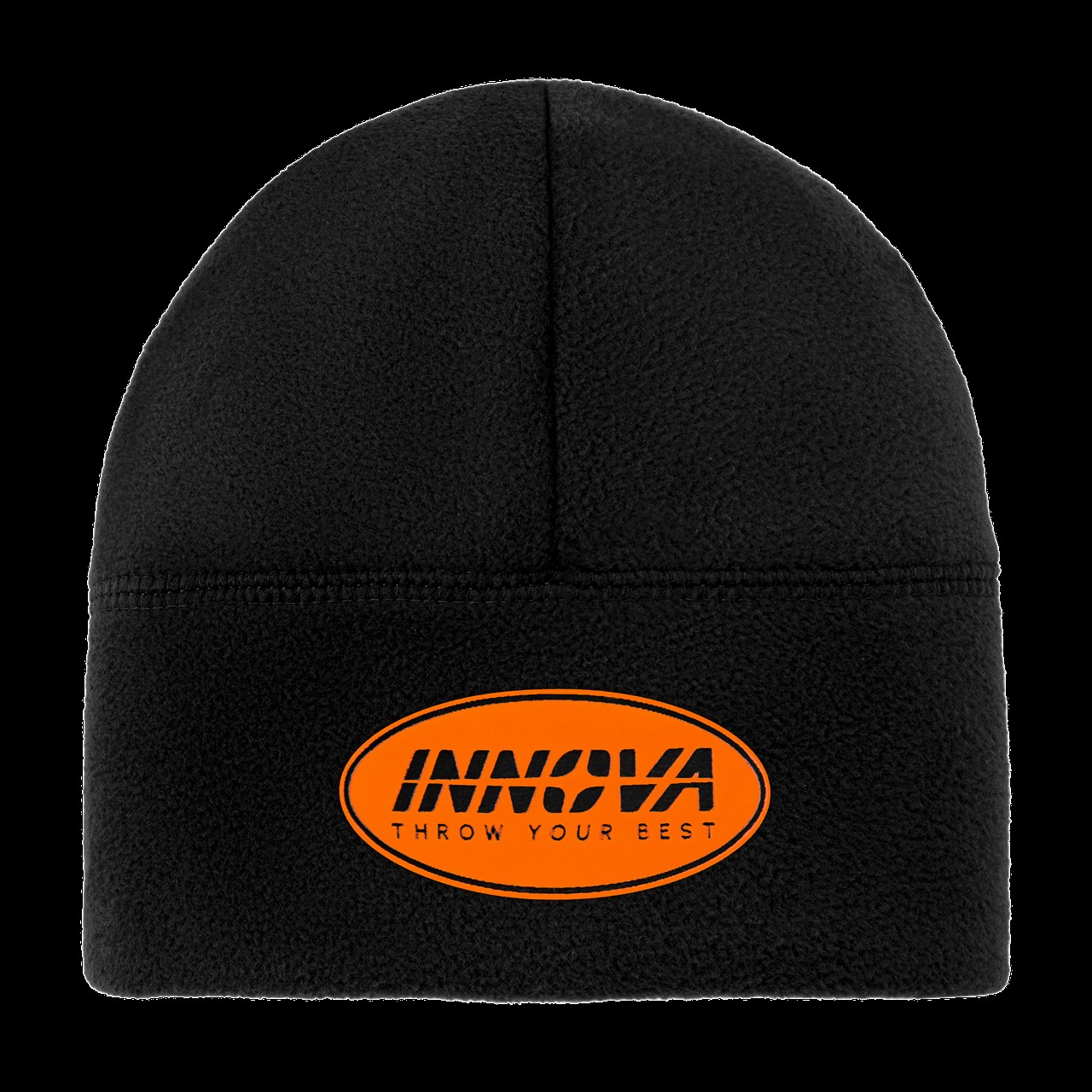 522157 Innova Burst Fleece Beanie - Throw Your Best - #01 BlackOrange, OSFM