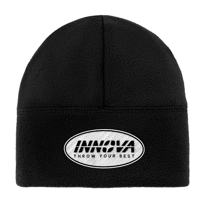 522219 Innova Burst Fleece Beanie - Throw Your Best - #06 BlackSilver, OSFM
