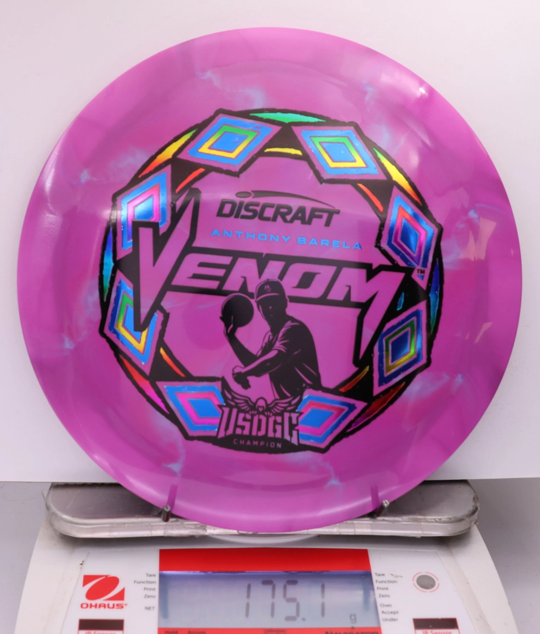 526385 ESP Swirl Venom, Anthony Barela 2025 USDGC Champion - #17 Magneta, 175