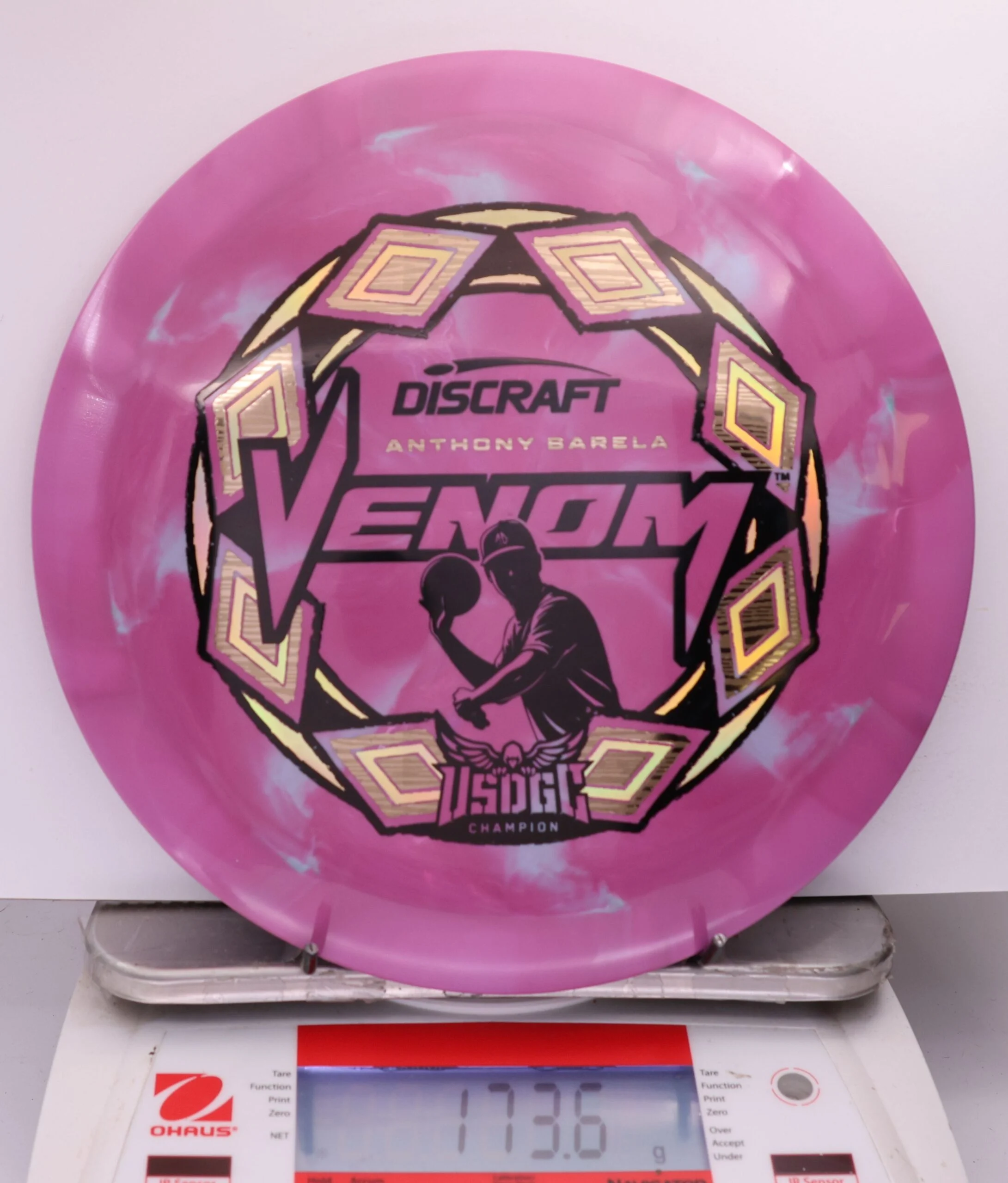 526386 ESP Swirl Venom, Anthony Barela 2025 USDGC Champion - #18 Magneta, 174