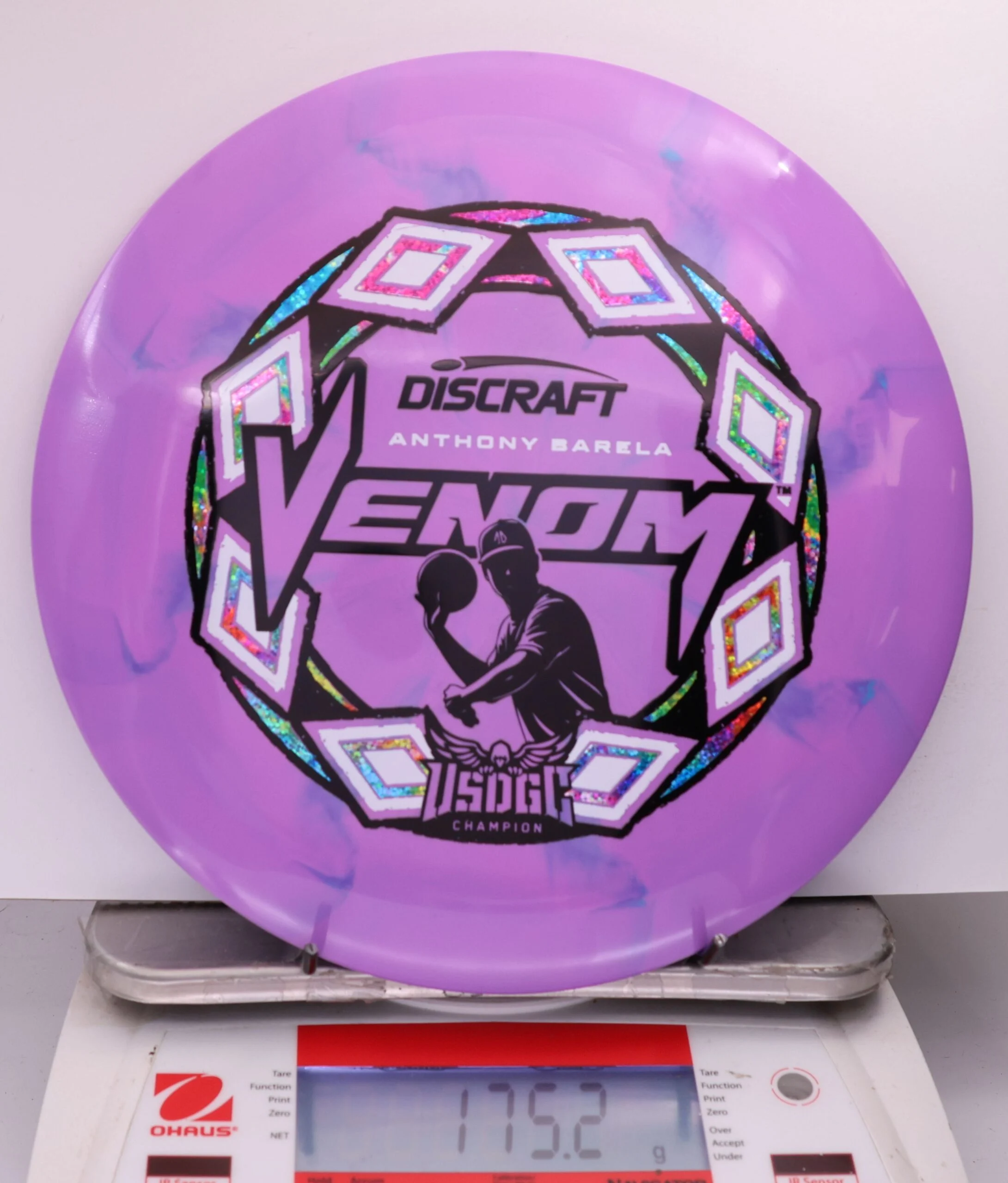526387 ESP Swirl Venom, Anthony Barela 2025 USDGC Champion - #19 Purple, 175