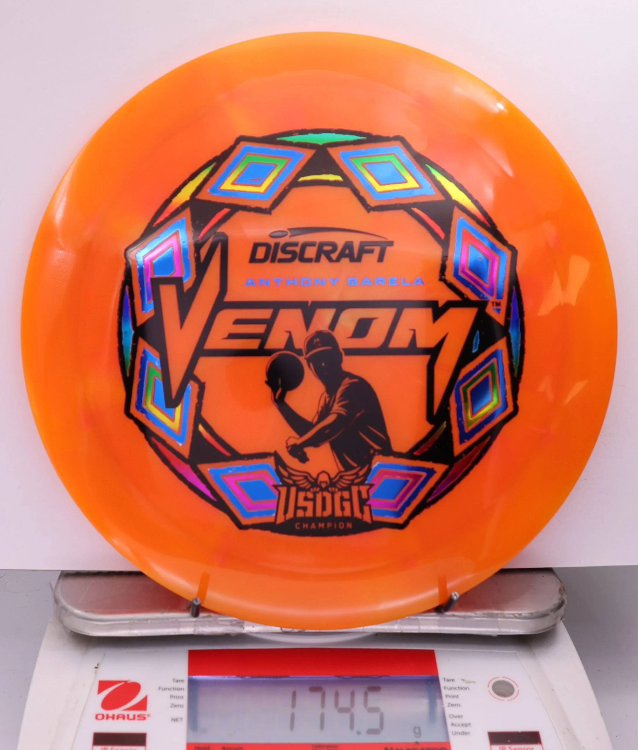 526400 ESP Swirl Venom, Anthony Barela 2025 USDGC Champion - #23 Orange, 175