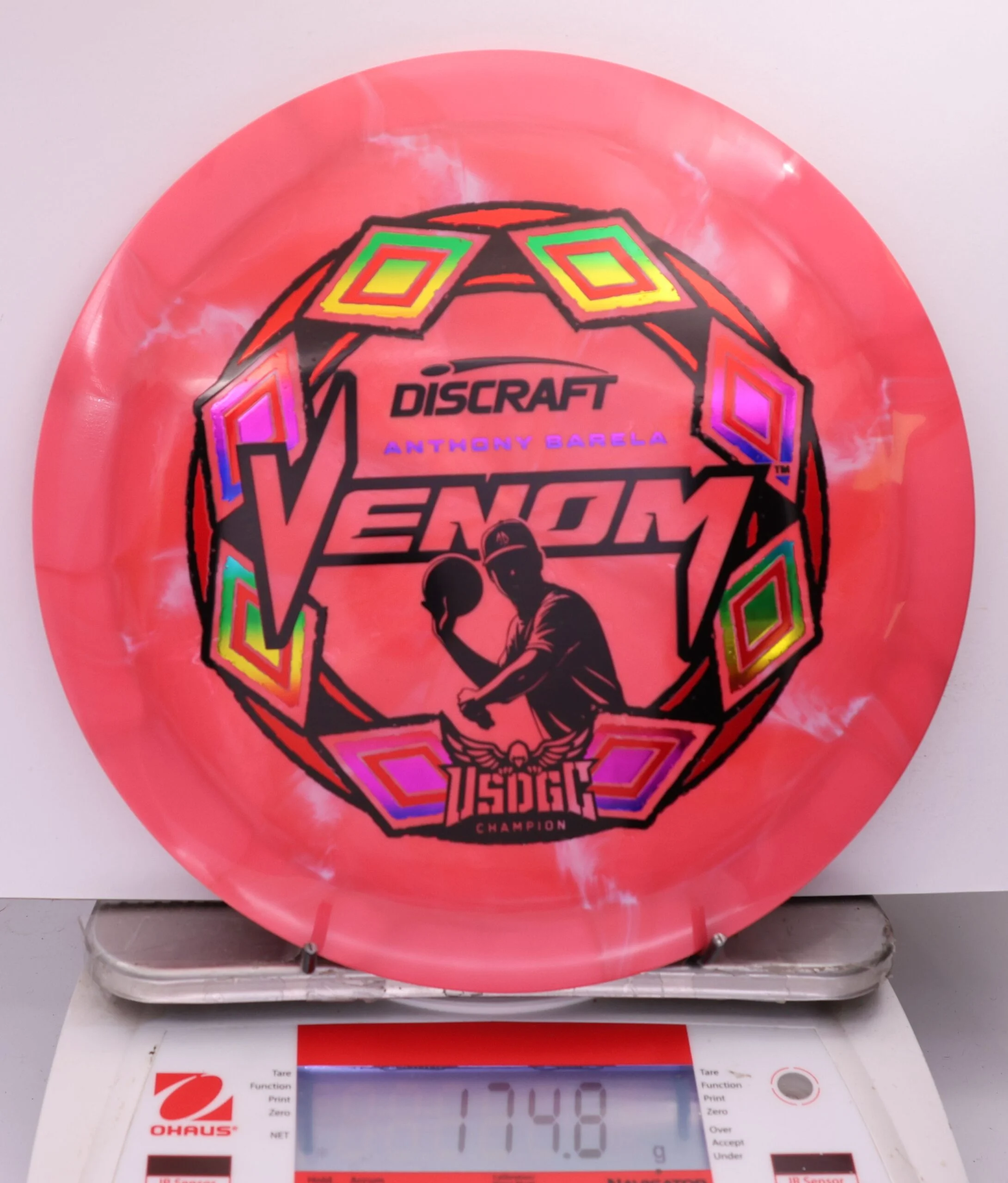 526401 ESP Swirl Venom, Anthony Barela 2025 USDGC Champion - #24 LtRed, 175